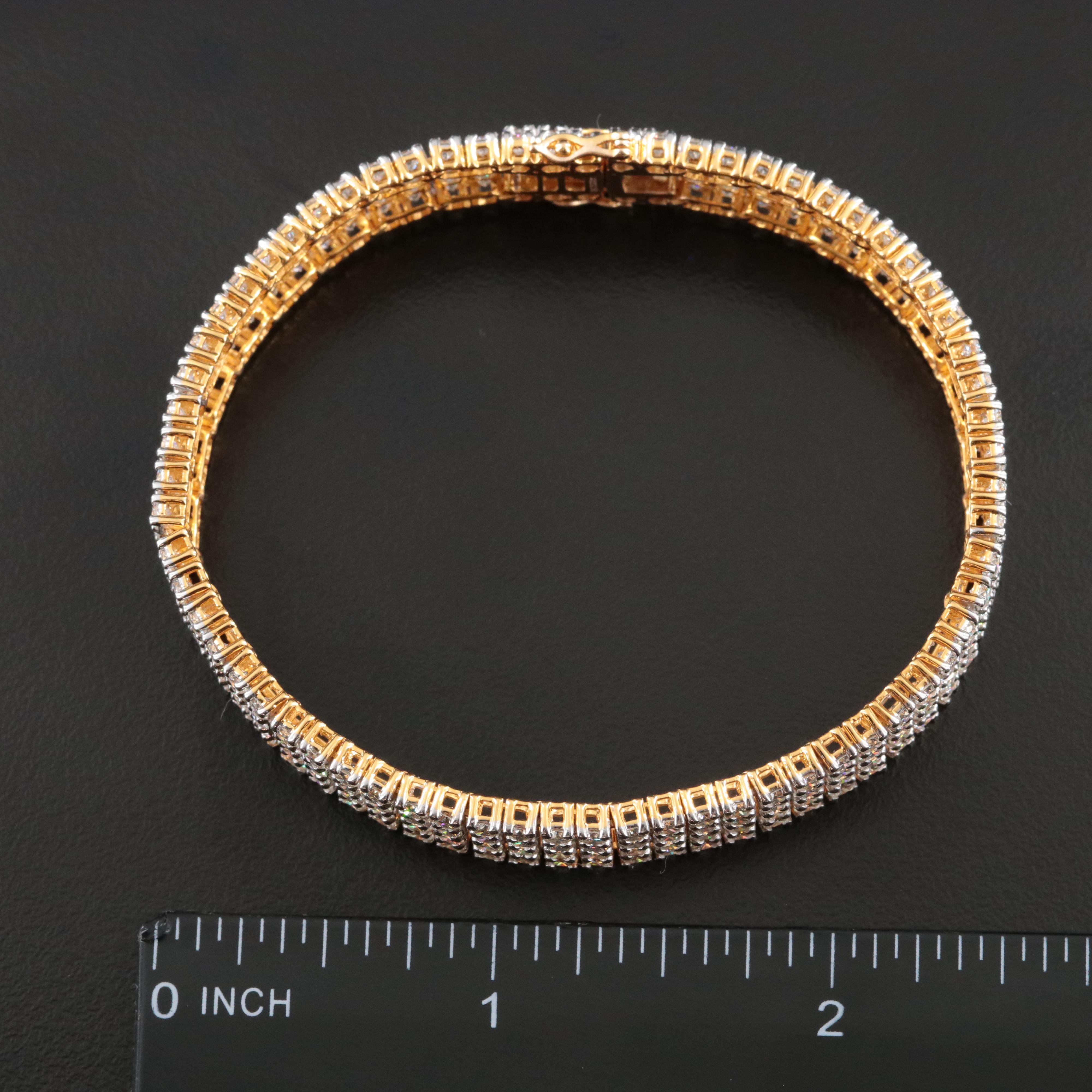 14K 13.72 CTW Diamond Strap Bracelet