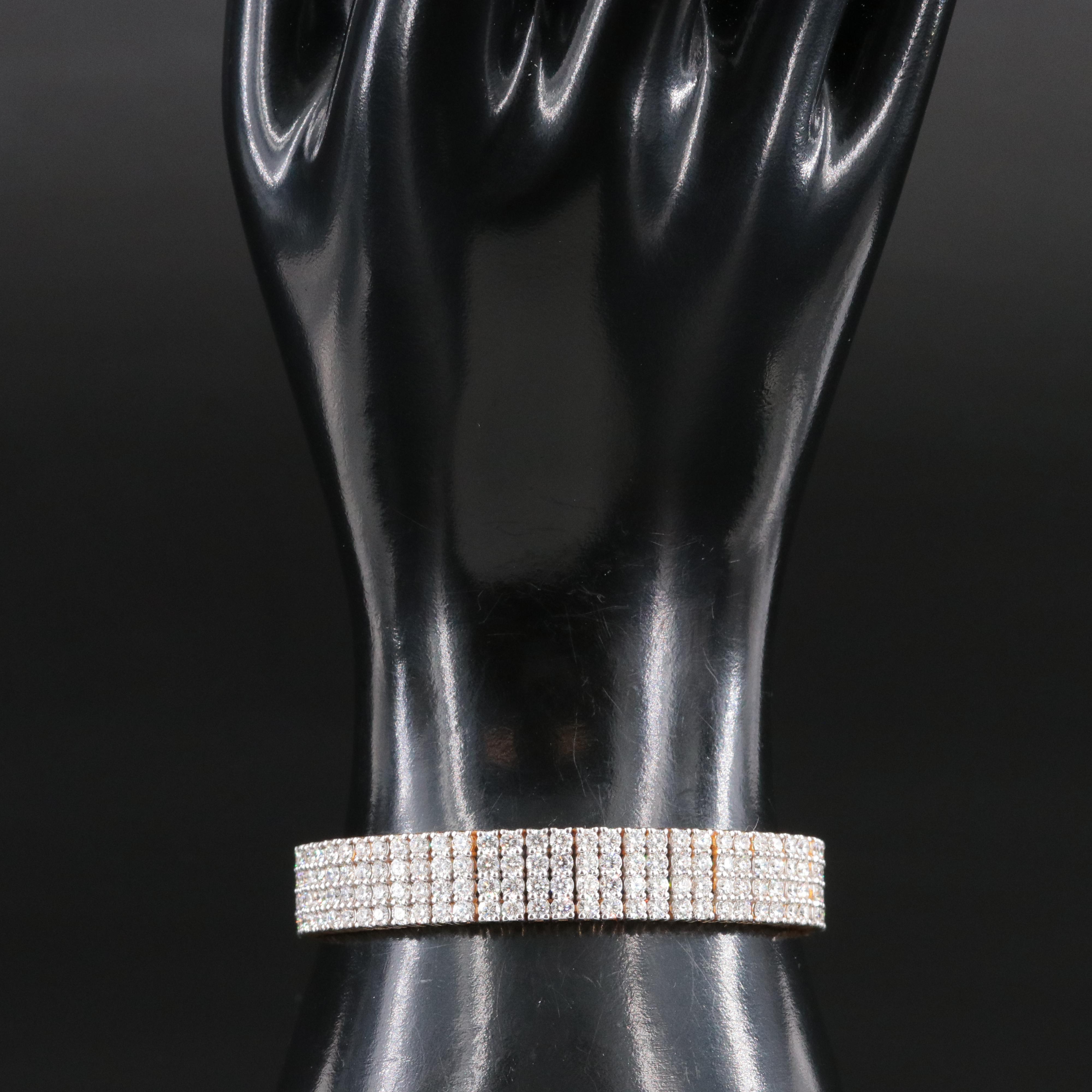 14K 13.72 CTW Diamond Strap Bracelet