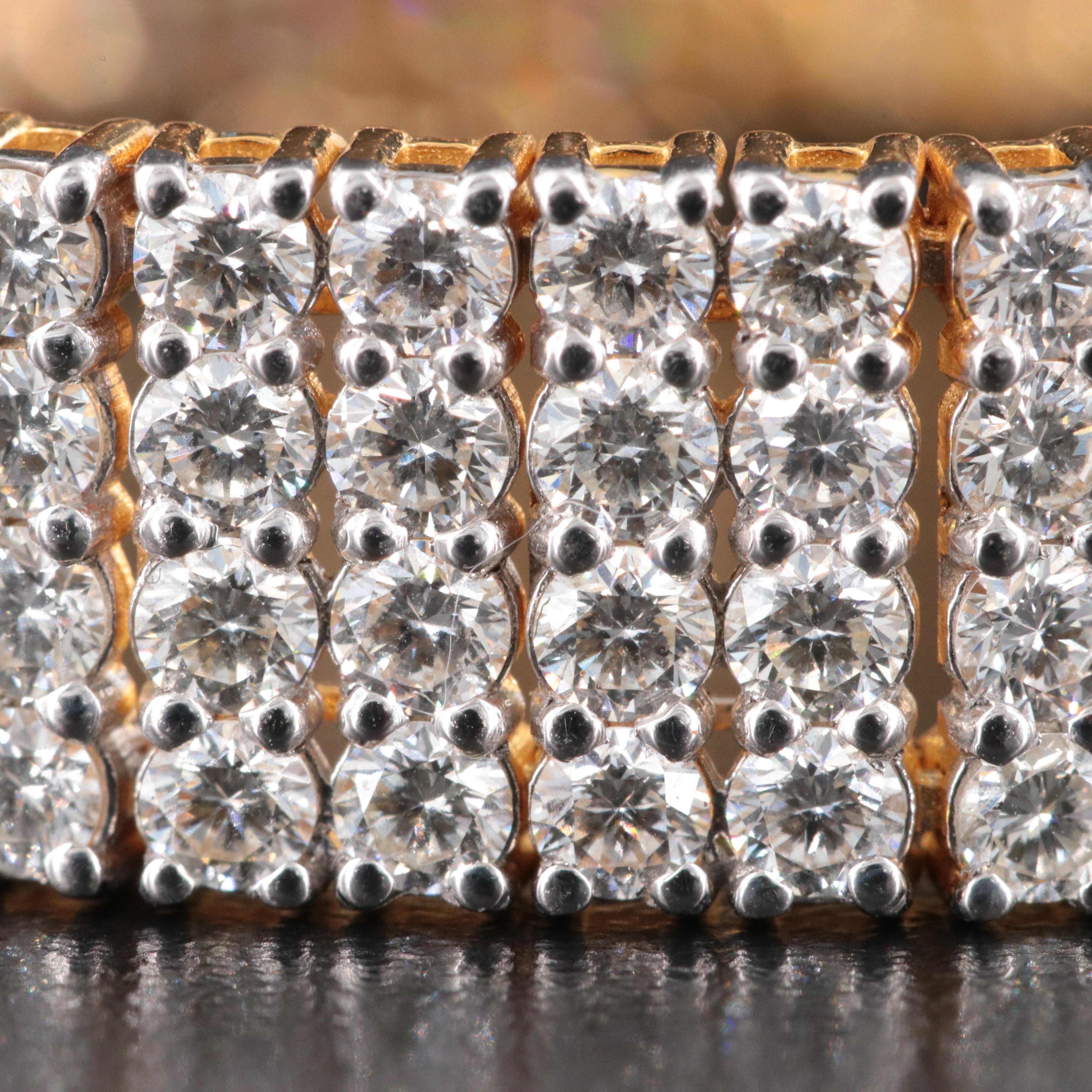 14K 13.72 CTW Diamond Strap Bracelet