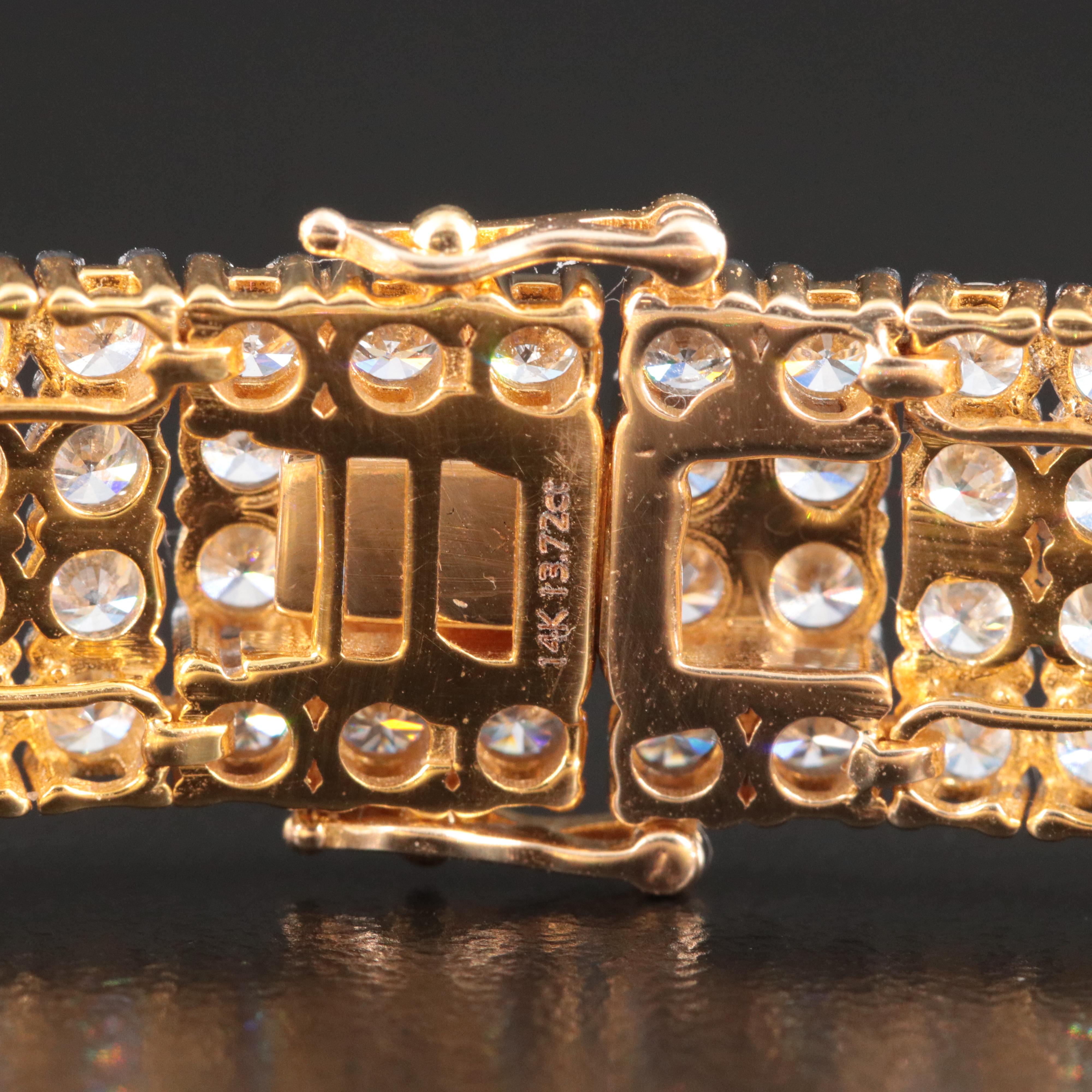 14K 13.72 CTW Diamond Strap Bracelet