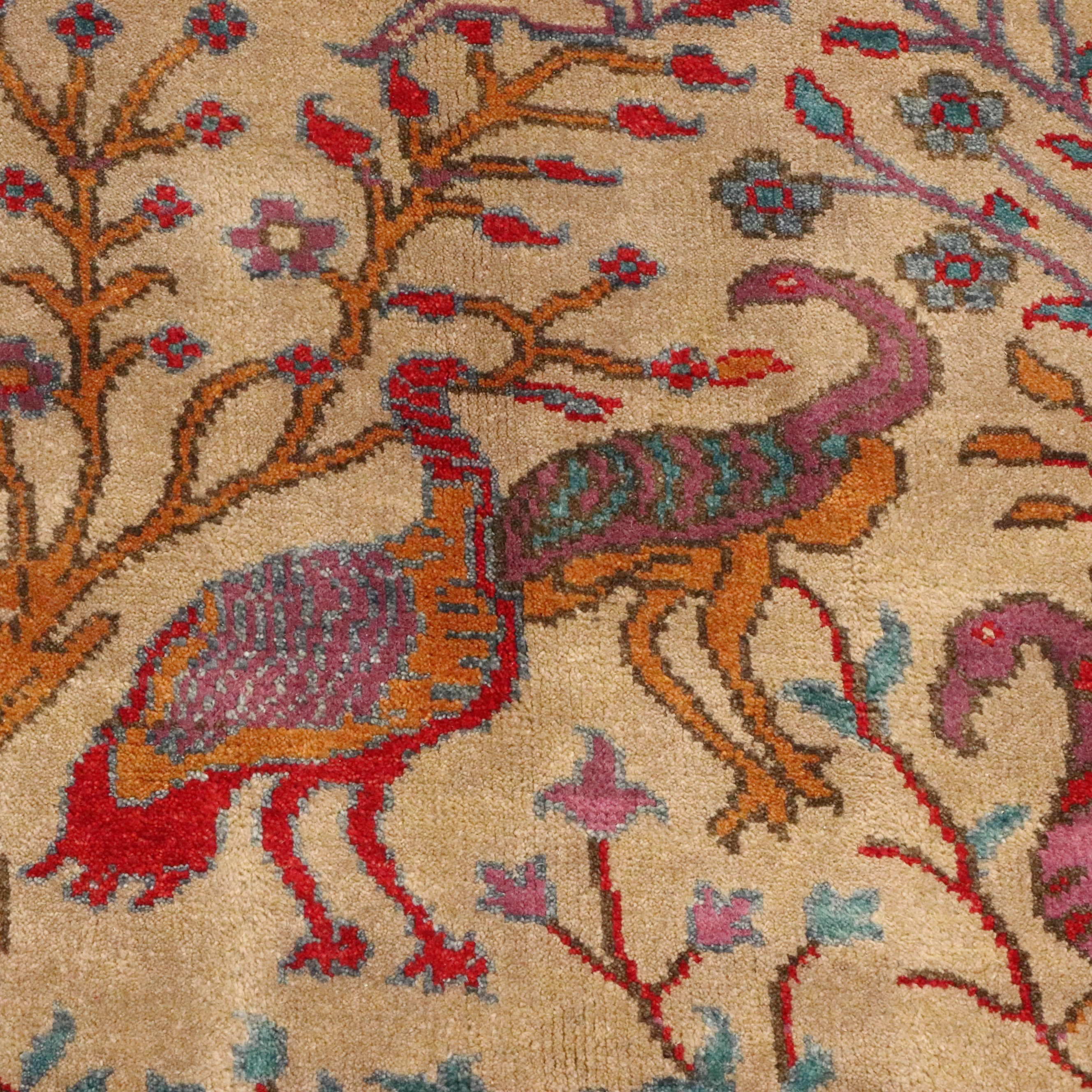 8'10 x 11'11 Hand-Knotted Indo-Persian Ziegler Area Rug