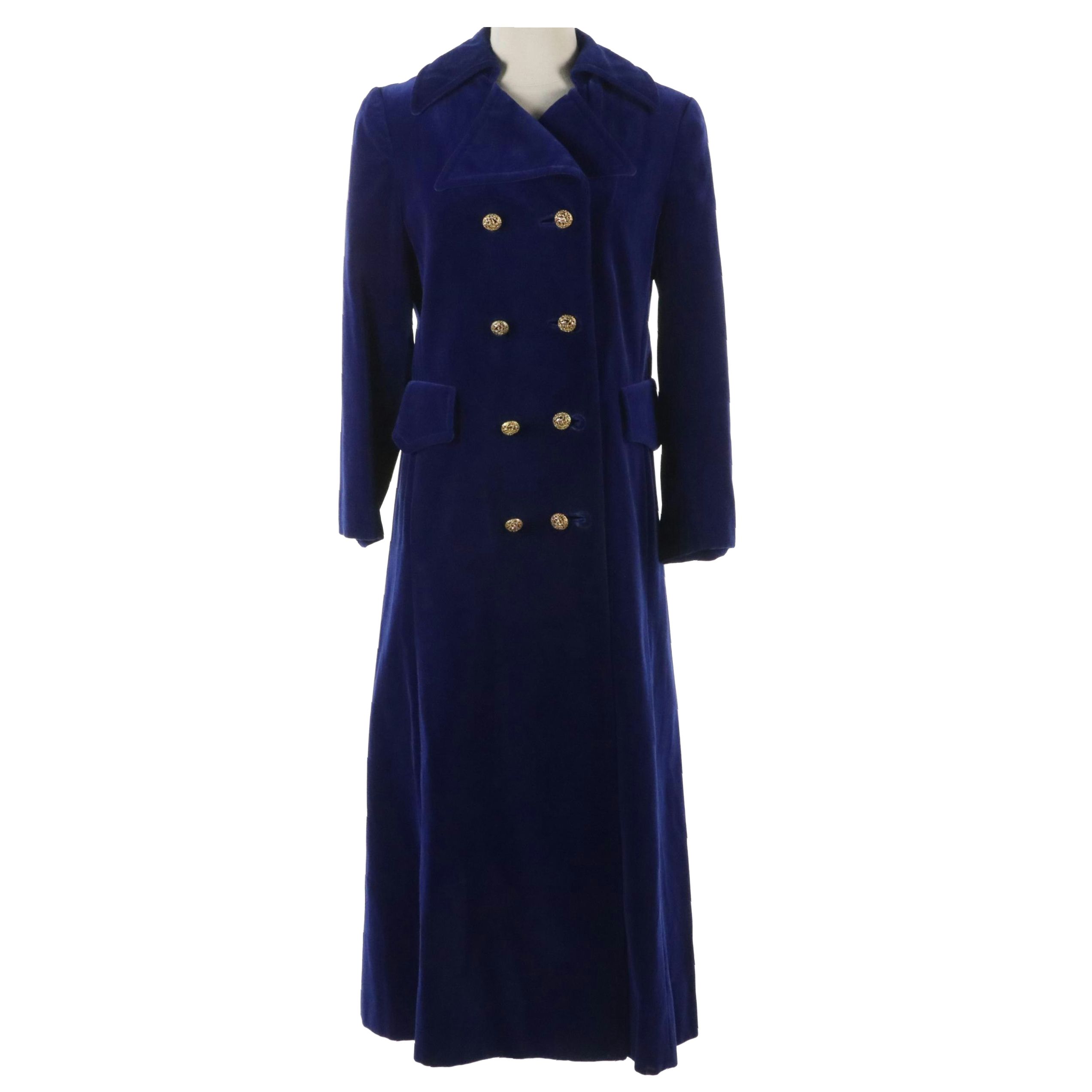 Brittany Bay All-Weather Coats by Bernard Casuals Sapphire Blue Velvet Coat