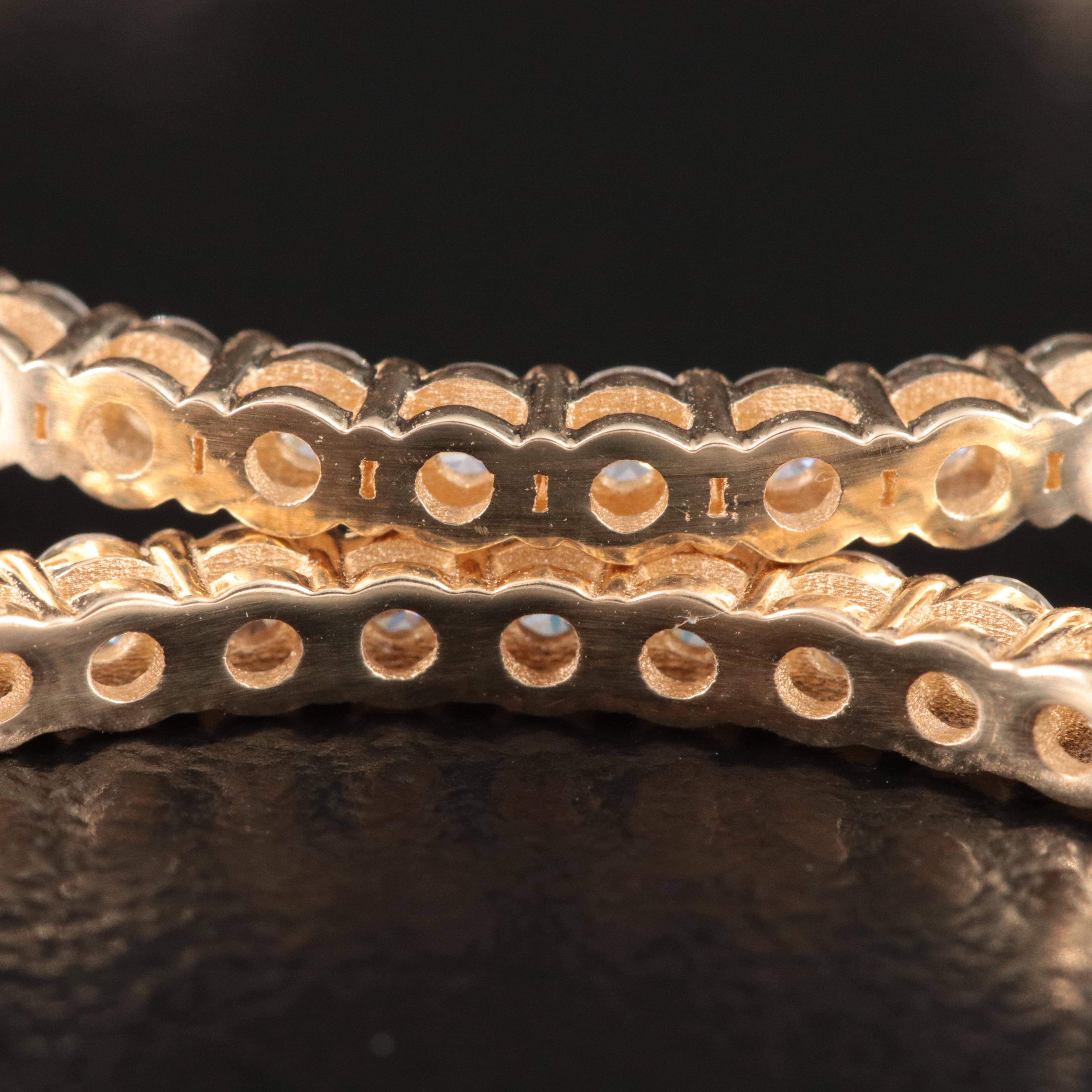 14K 1.89 CTW Diamond Inside-Out Hoop Earrings