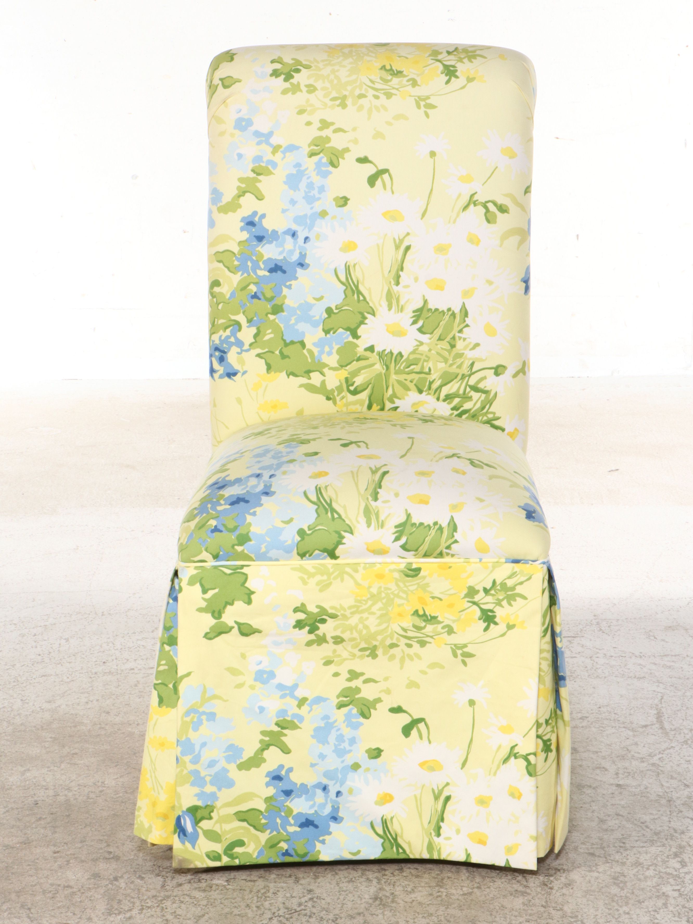 Set of Six Floral Dining Chairs
