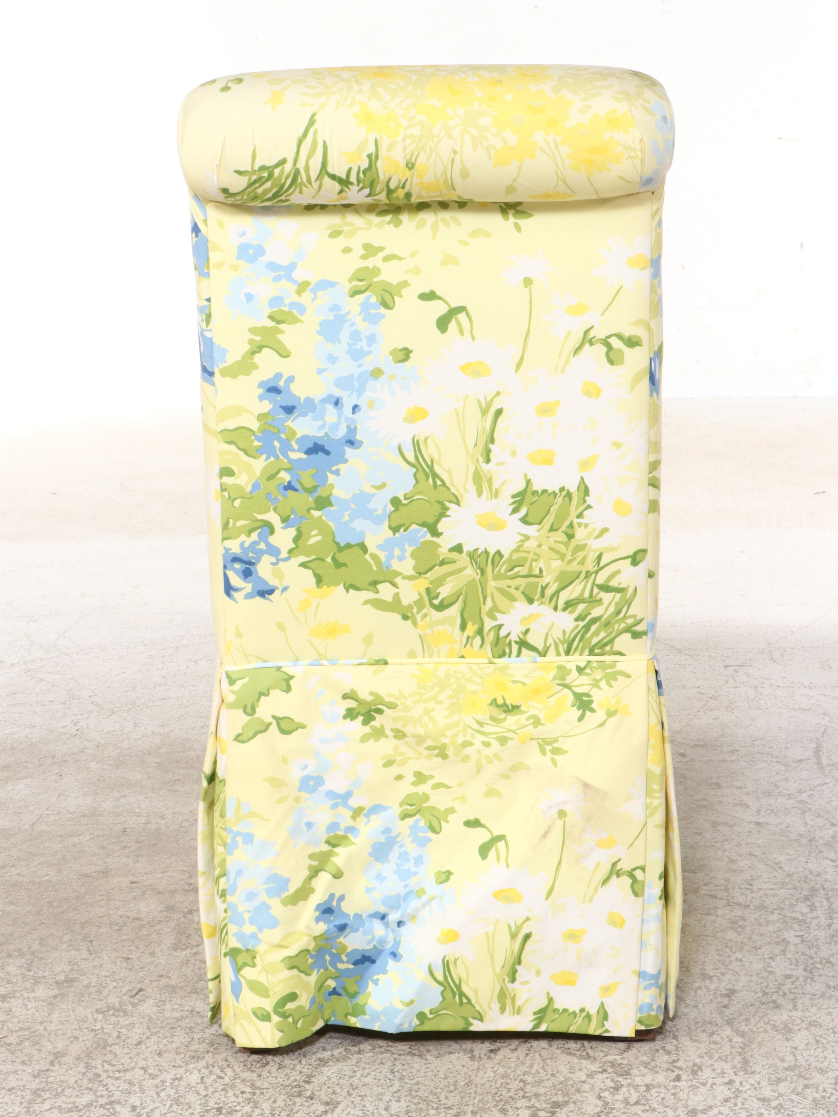 Set of Six Floral Dining Chairs