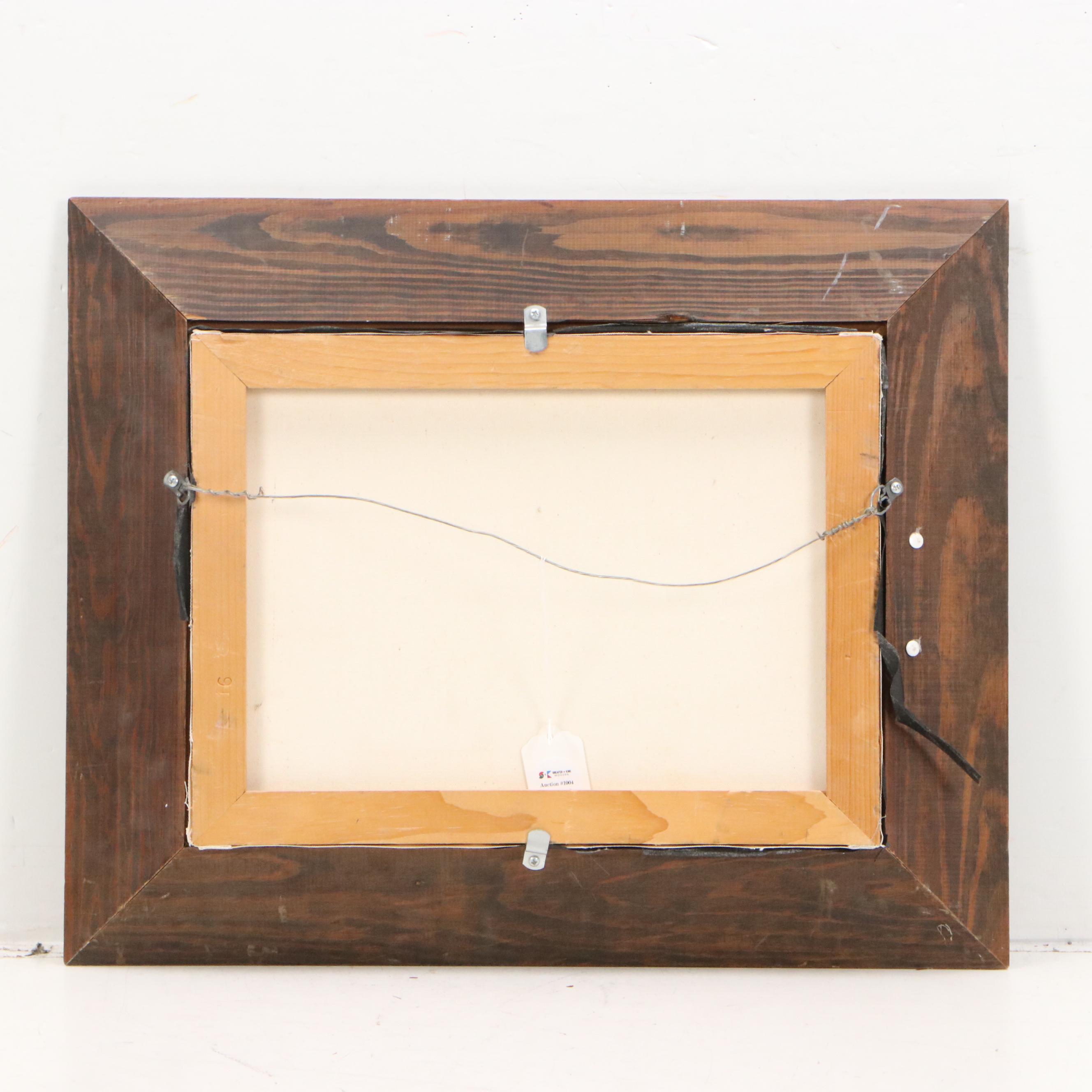 Gerald D. Botzum Harbor Scene Oil Painting "Moments of Silver," 2000