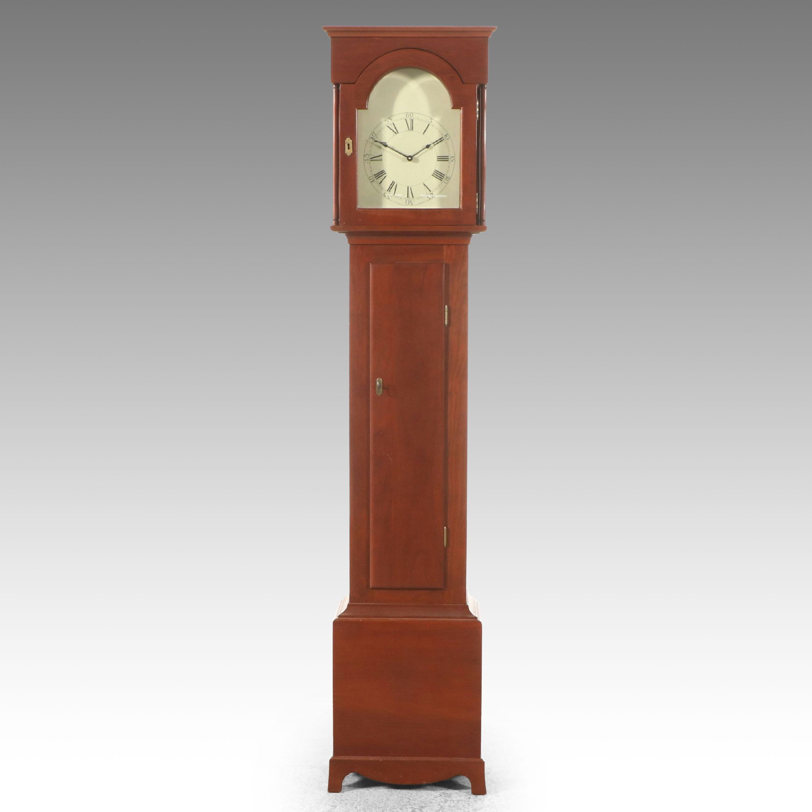 Federal Style Walnut Finish Longcase Clock, 21st Century