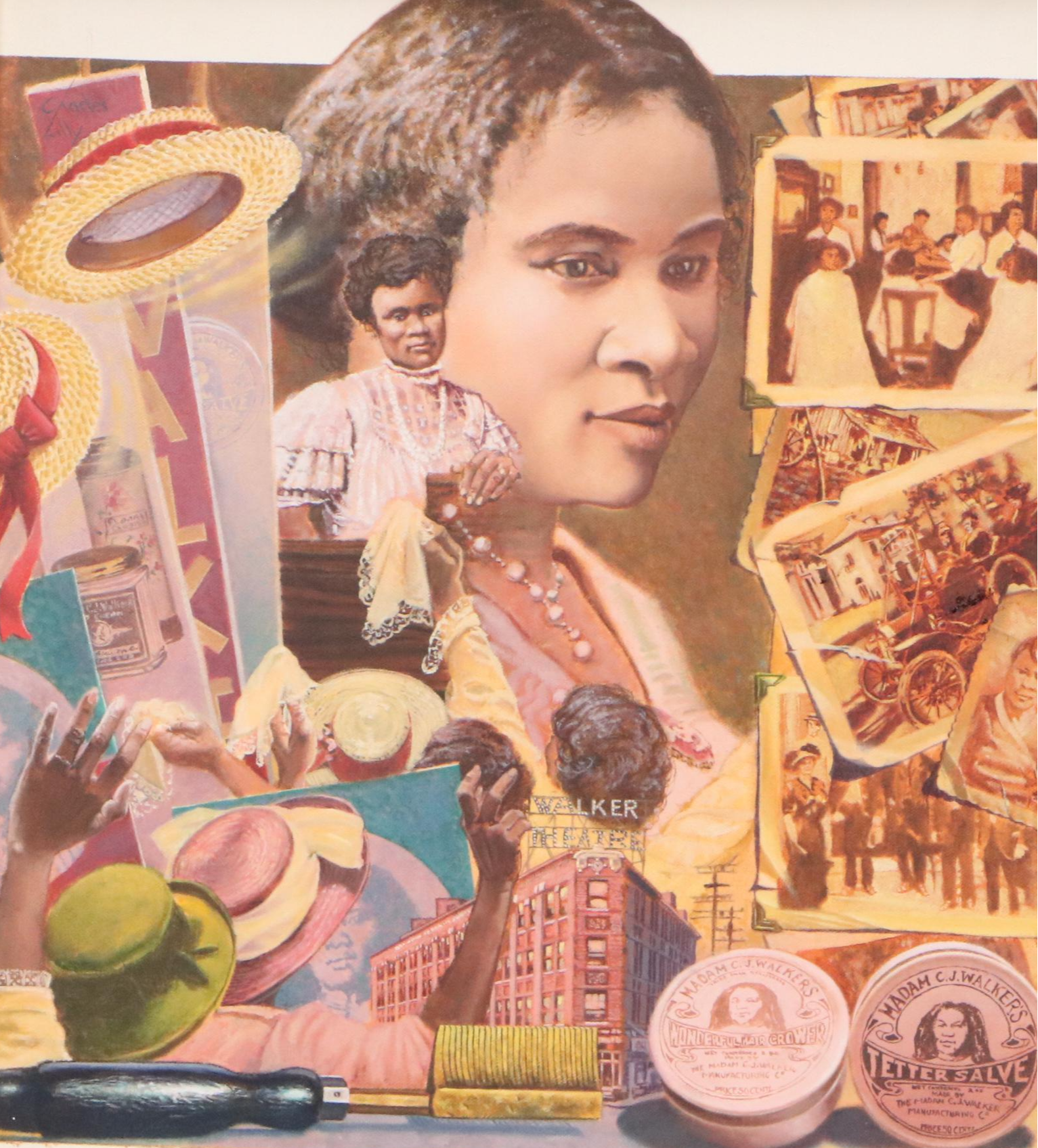 Charles Lilly Oil Painting of Madam C. J. Walker, Circa 1985