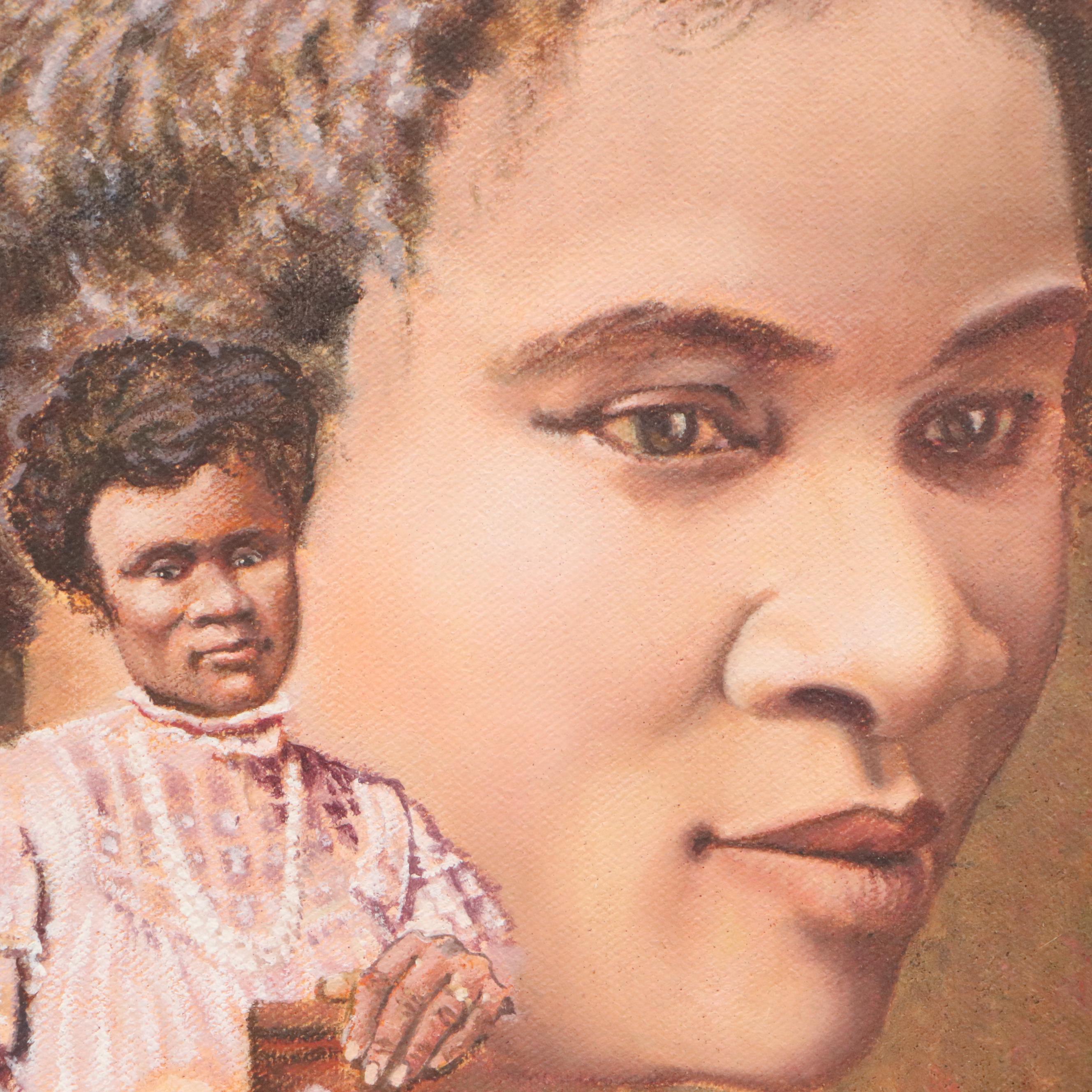 Charles Lilly Oil Painting of Madam C. J. Walker, Circa 1985