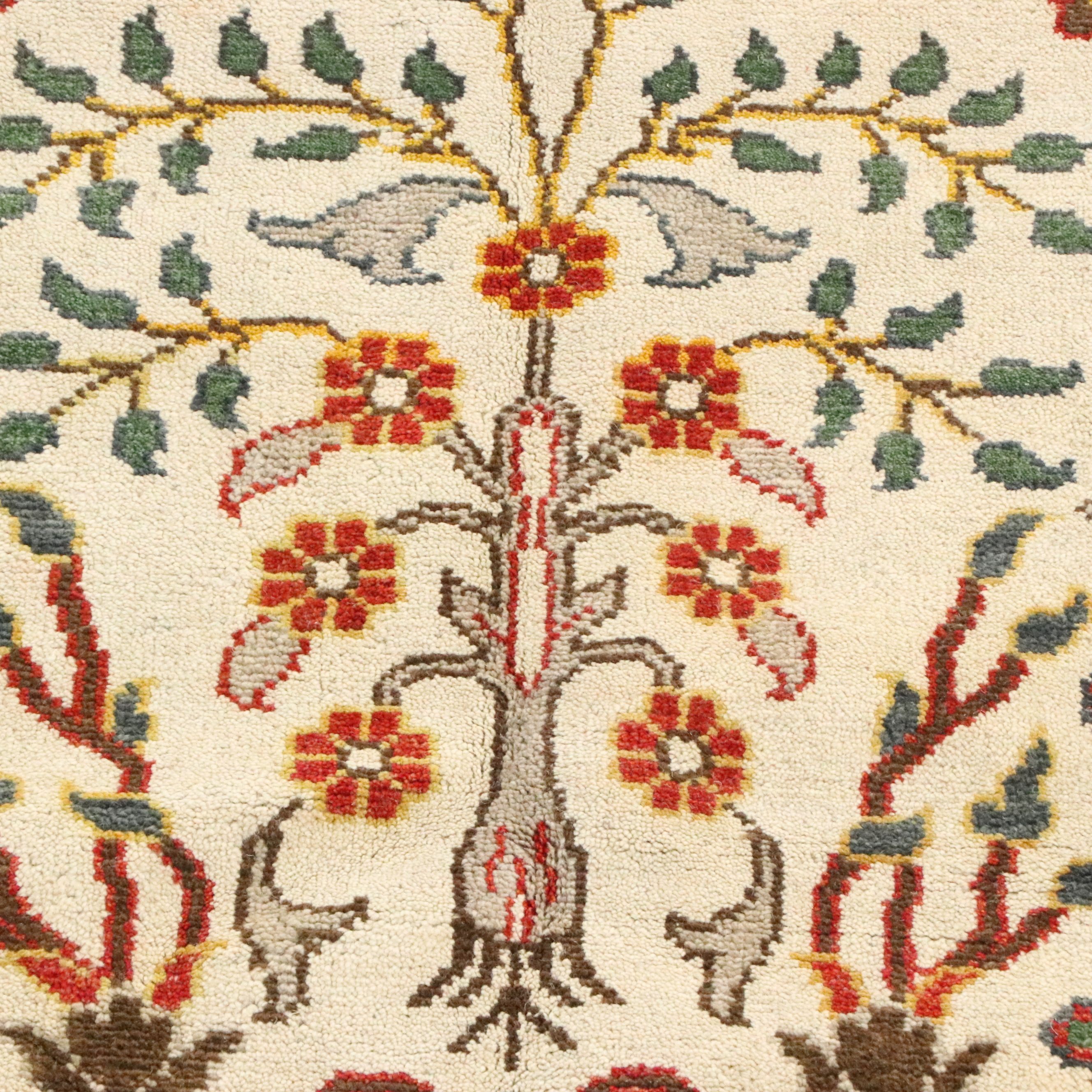 7'10 x 9'8 Hand-Knotted Indo-Persian Ziegler Area Rug