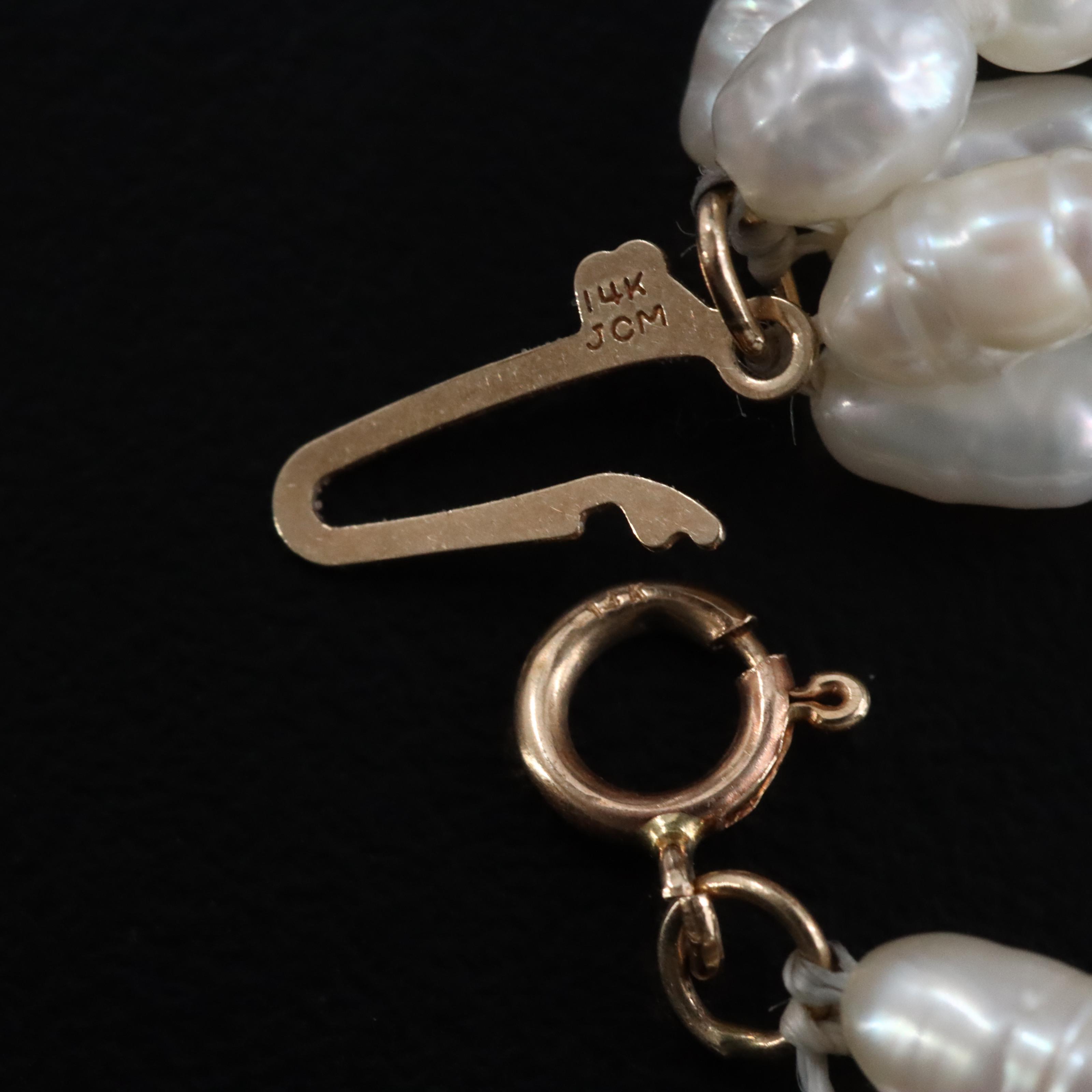 14K Pearl and Lapis Lazuli Bracelet Collection