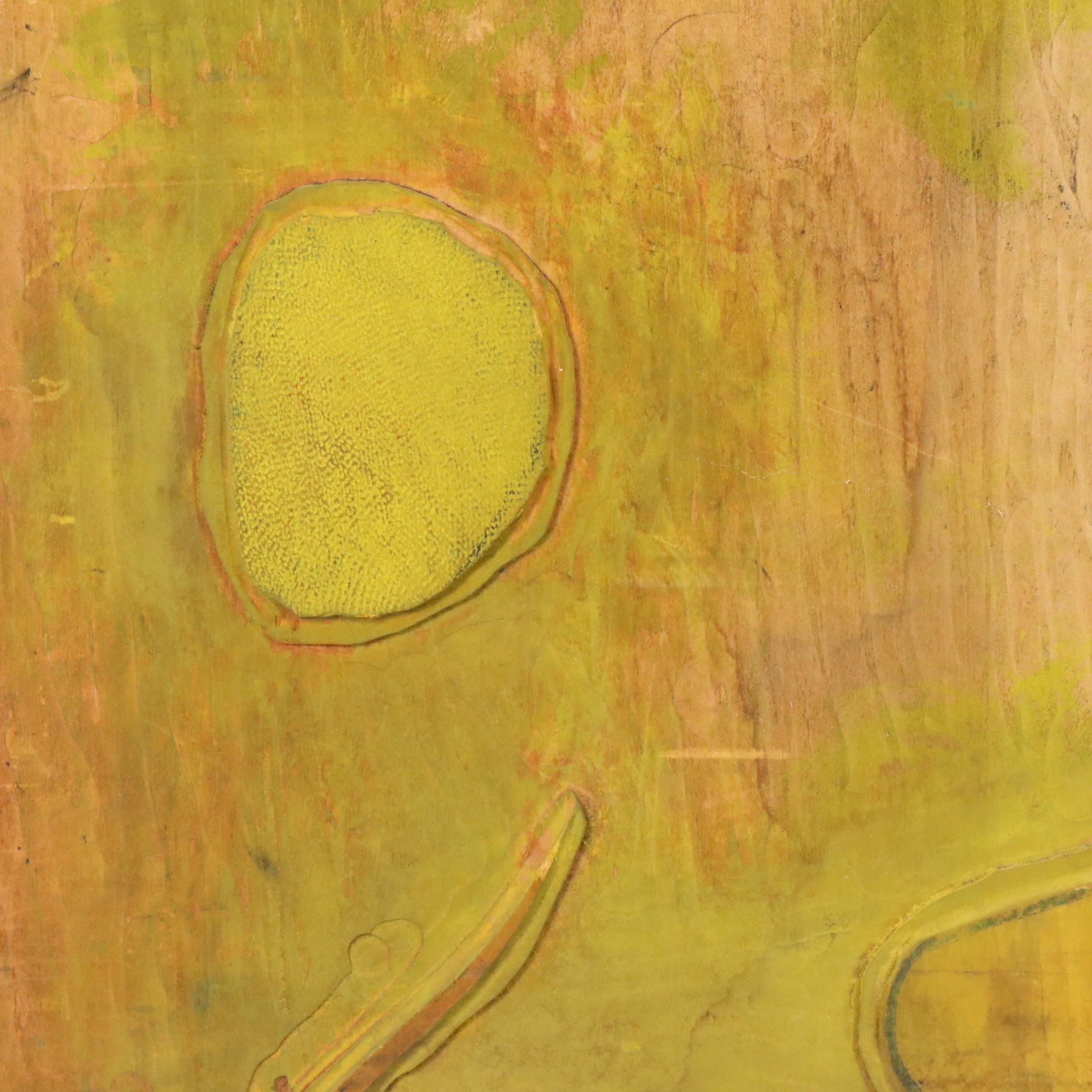 Landscape Carved Wood Print Plate, Mid-20th Century