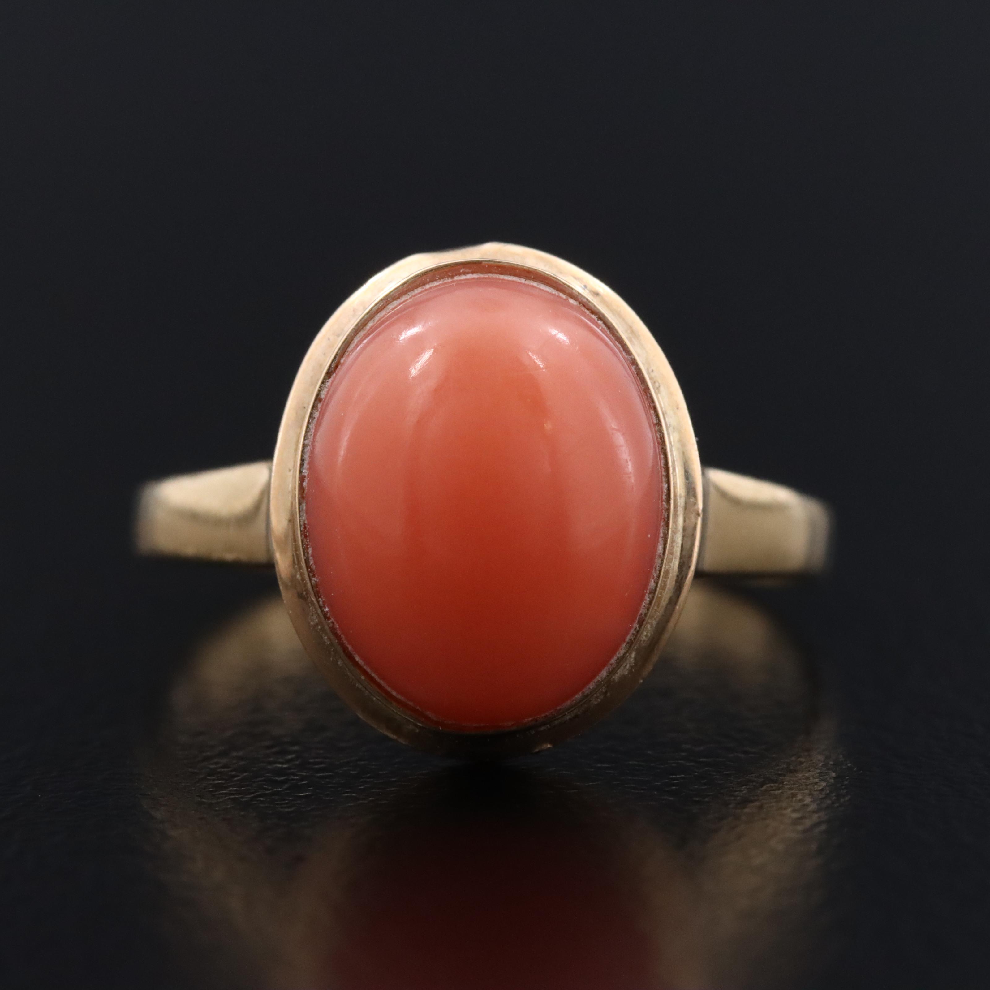 14K Coral Ring