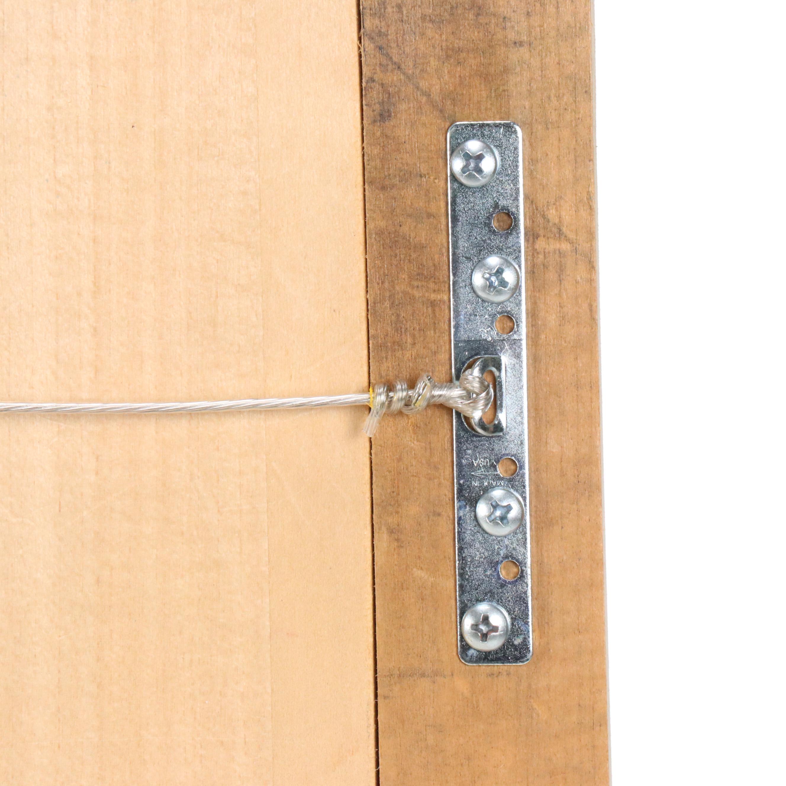 Landscape Carved Wood Print Plate, Mid-20th Century