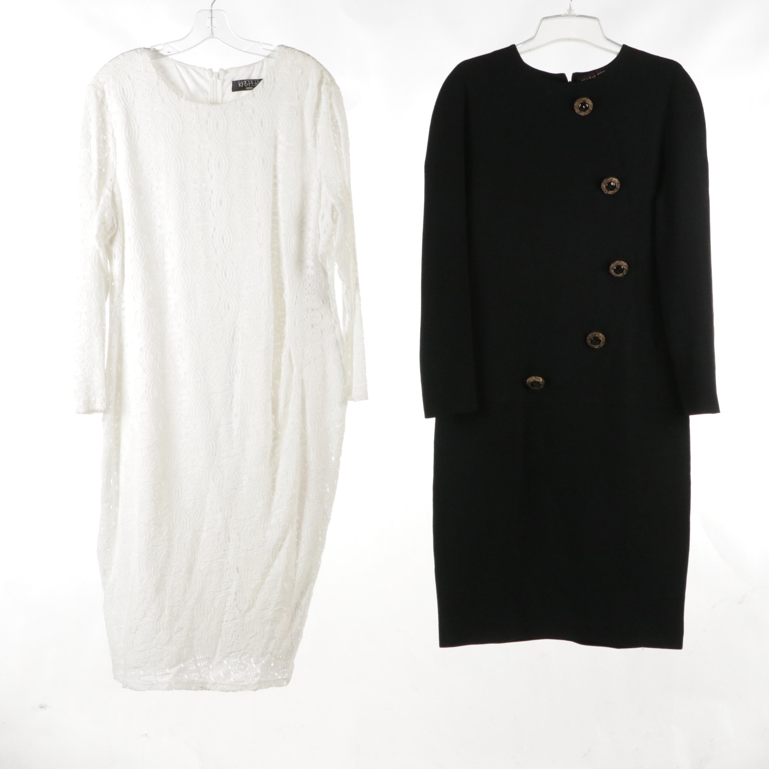 Kasper White Lace Maxi Dress, Jos. A Bank Shift Dress & Michael Kors Cardigan