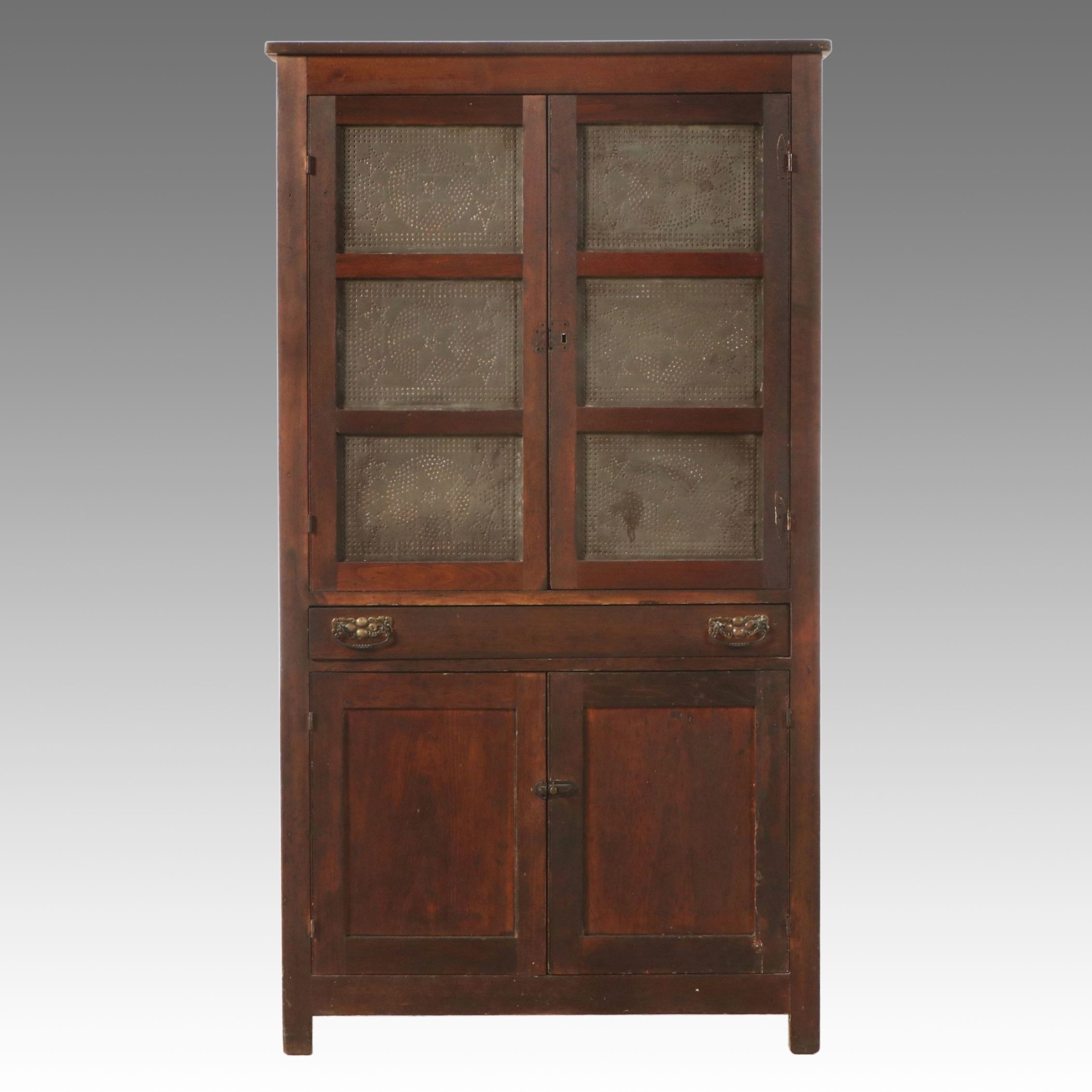 Antique Pie Safe with Punched Tin Paneling