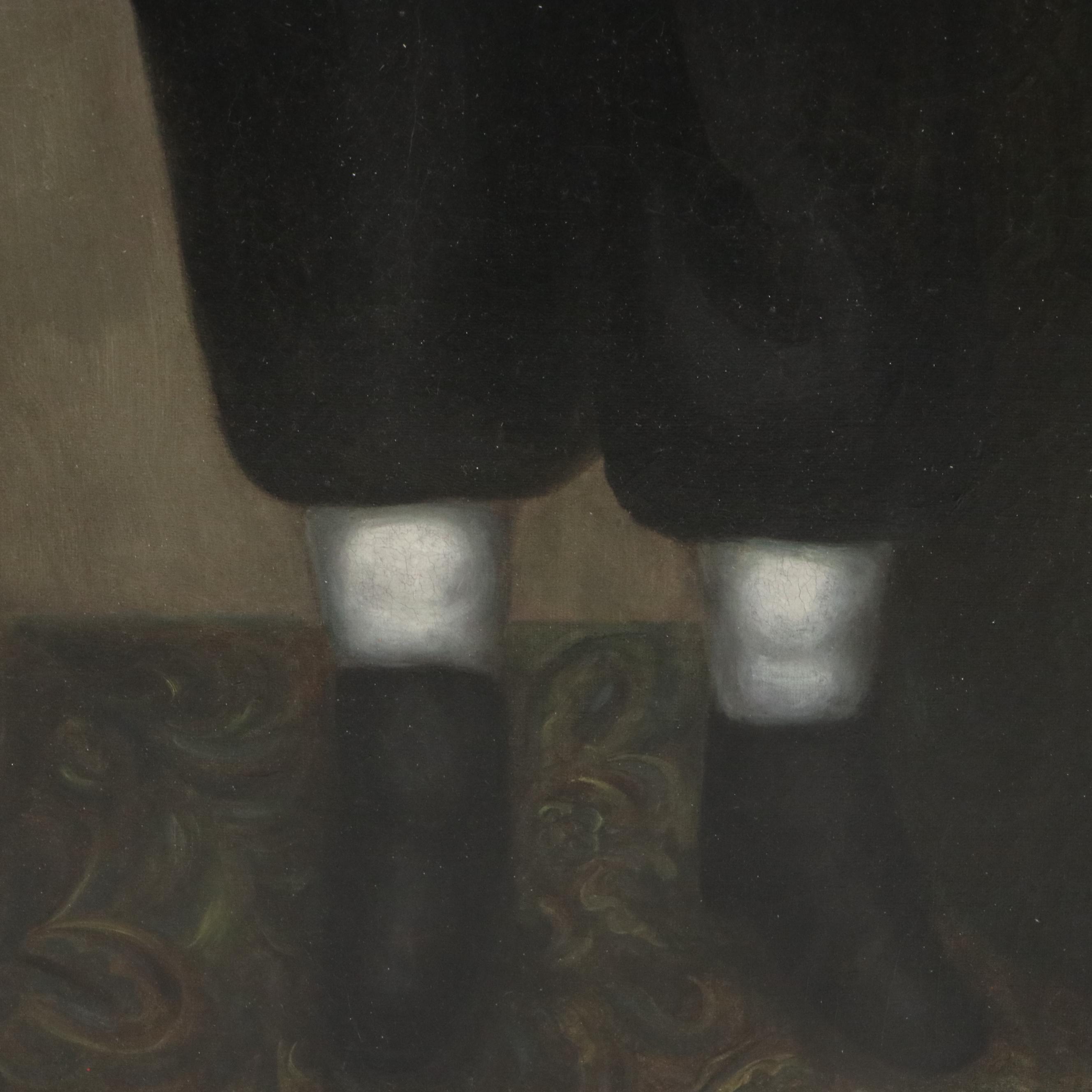 American School Folk Art Portrait of Young Boy, Early 20th Century