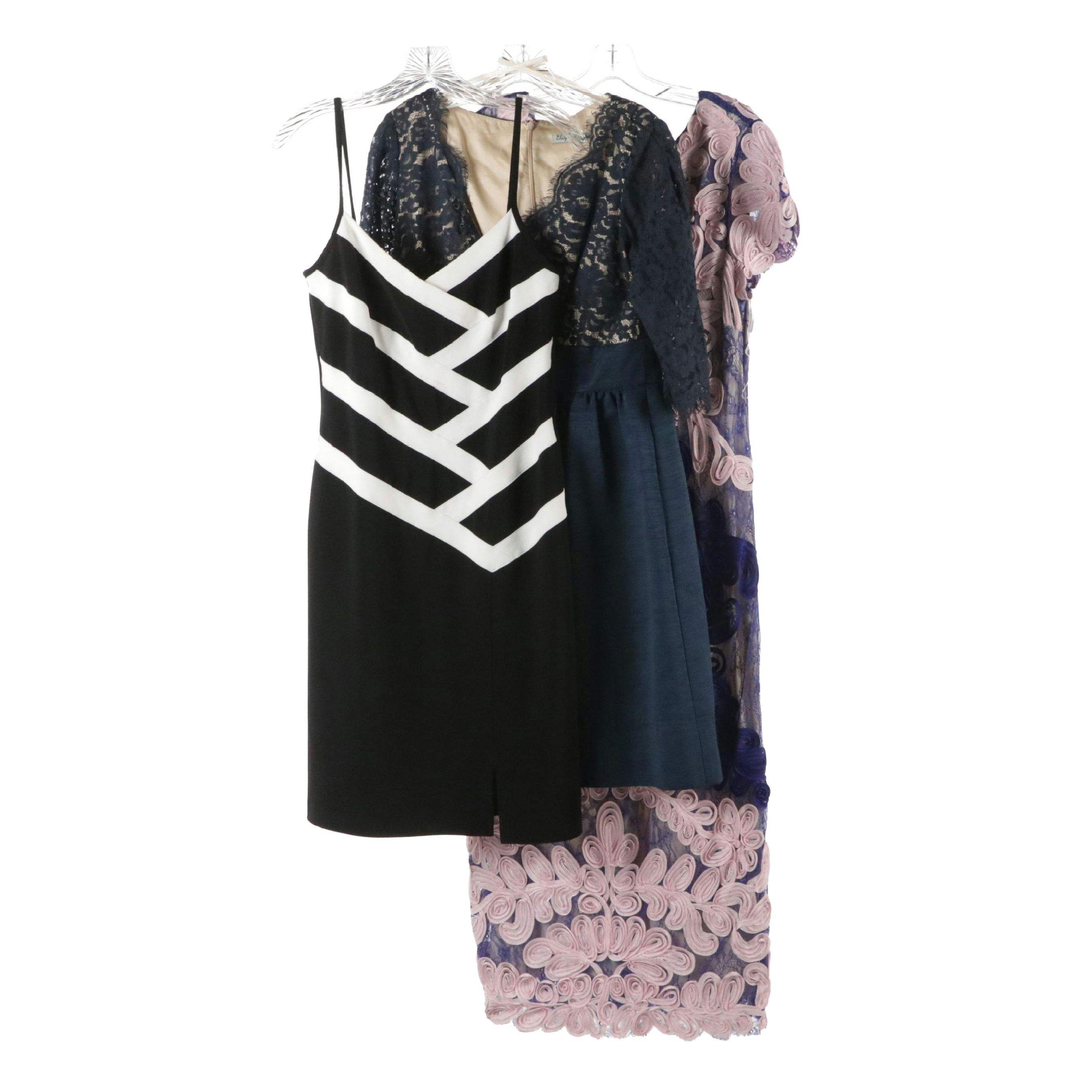 J S Collections Soutache Lace Evening Dress, Eliza J & Joseph Ribkoff Dresses