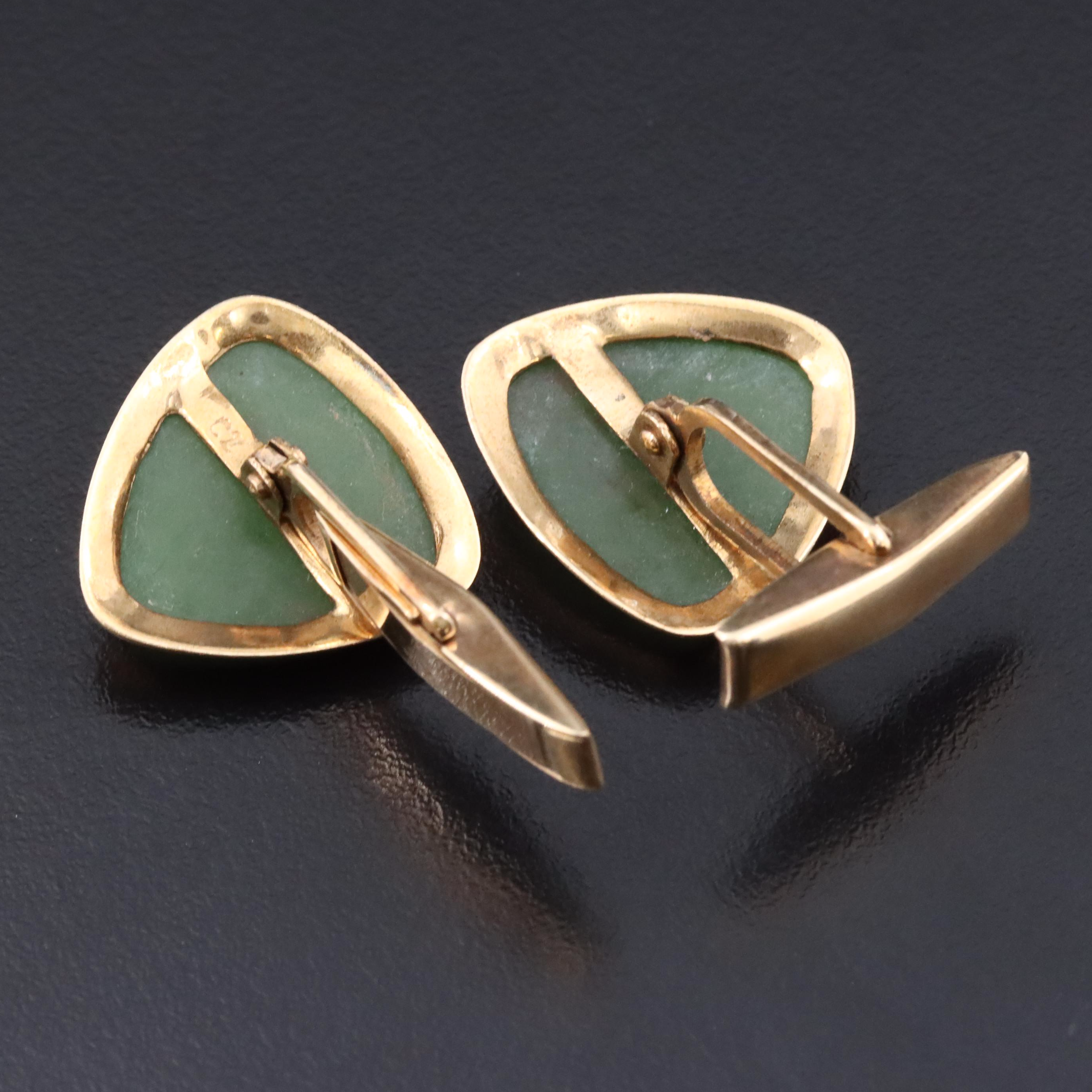 9K Nephrite Cufflinks
