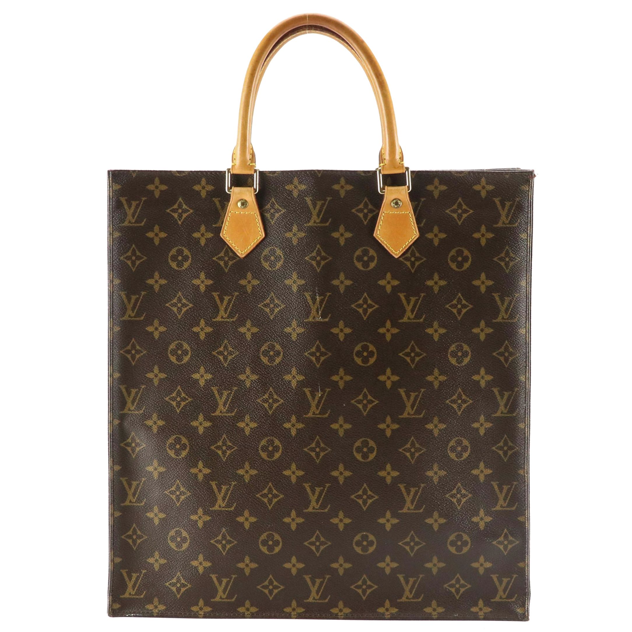 Louis Vuitton Sac Plat Tote in Monogram Canvas and Leather
