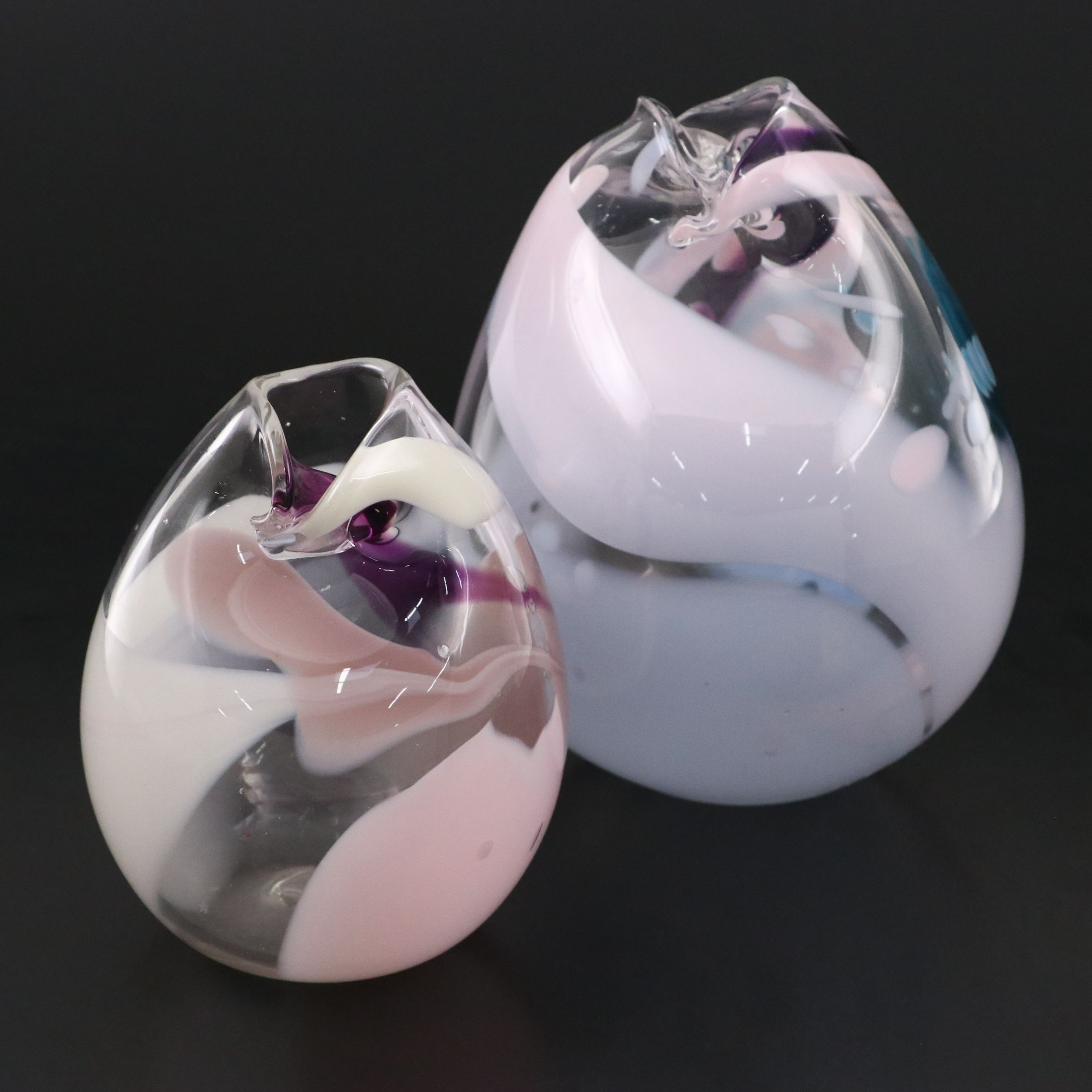 Art Glass Bulb Vases