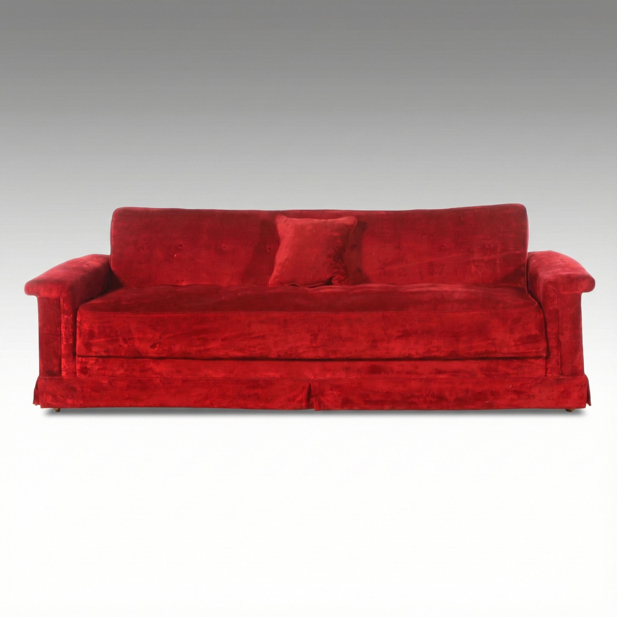 Mid-Century Red Sleeper Sofa