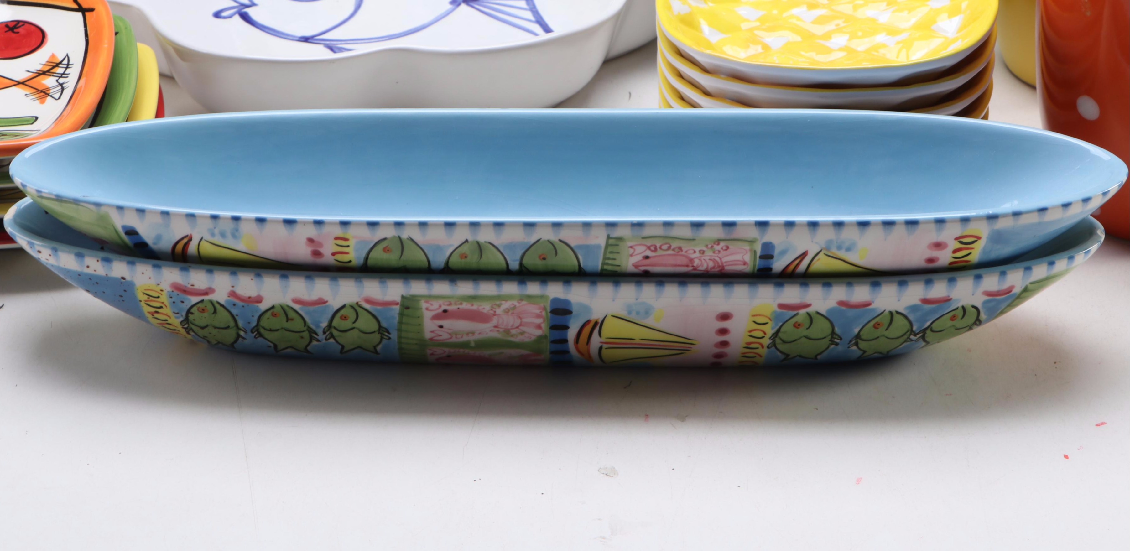 Sandra Silberman's "Dotti Potts" Bowls with Italian and Other Ceramic Serveware