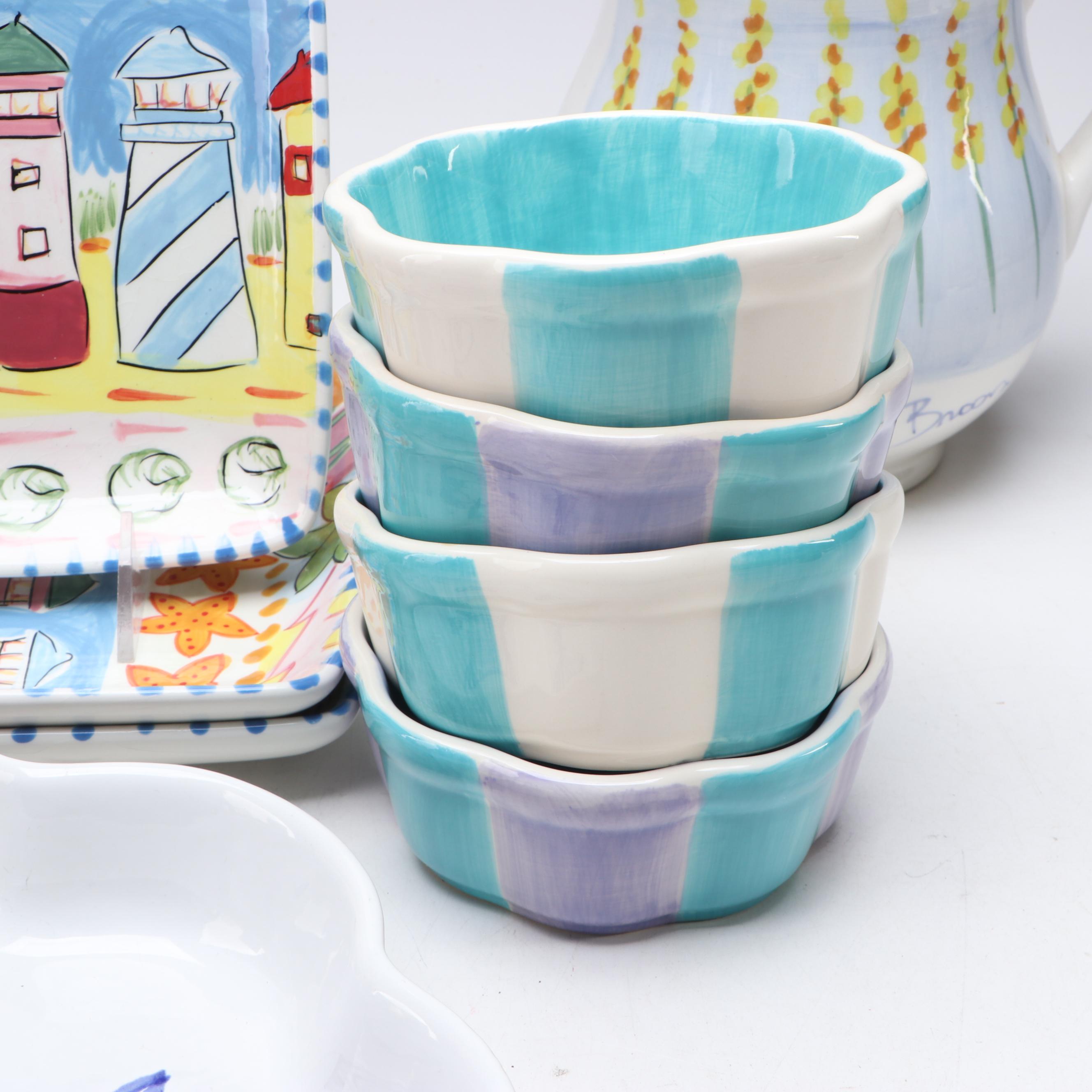 Sandra Silberman's "Dotti Potts" Bowls with Italian and Other Ceramic Serveware