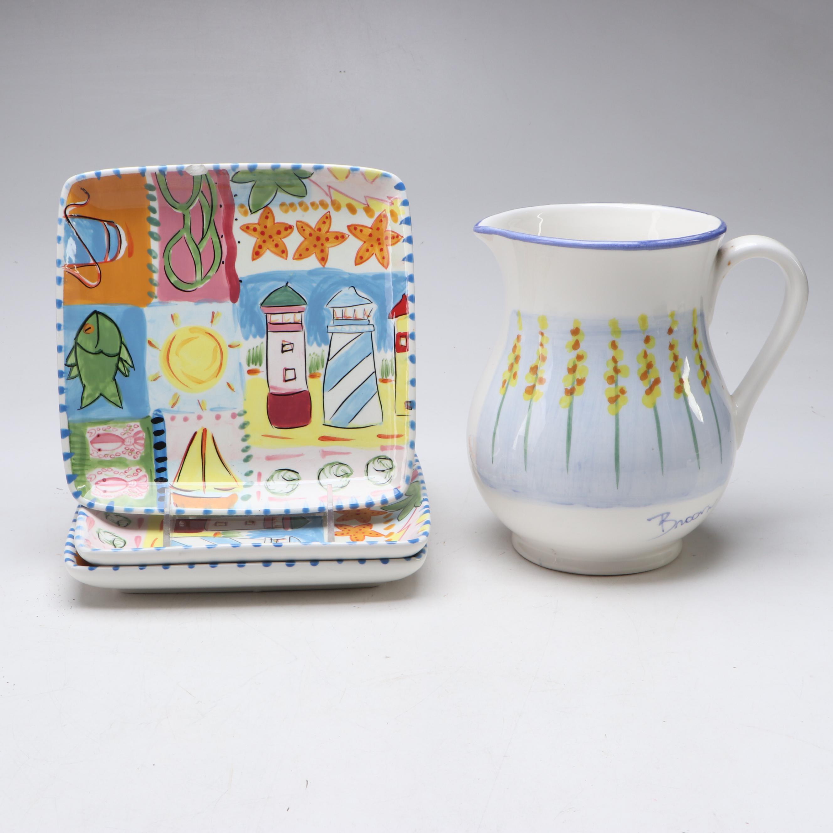 Sandra Silberman's "Dotti Potts" Bowls with Italian and Other Ceramic Serveware