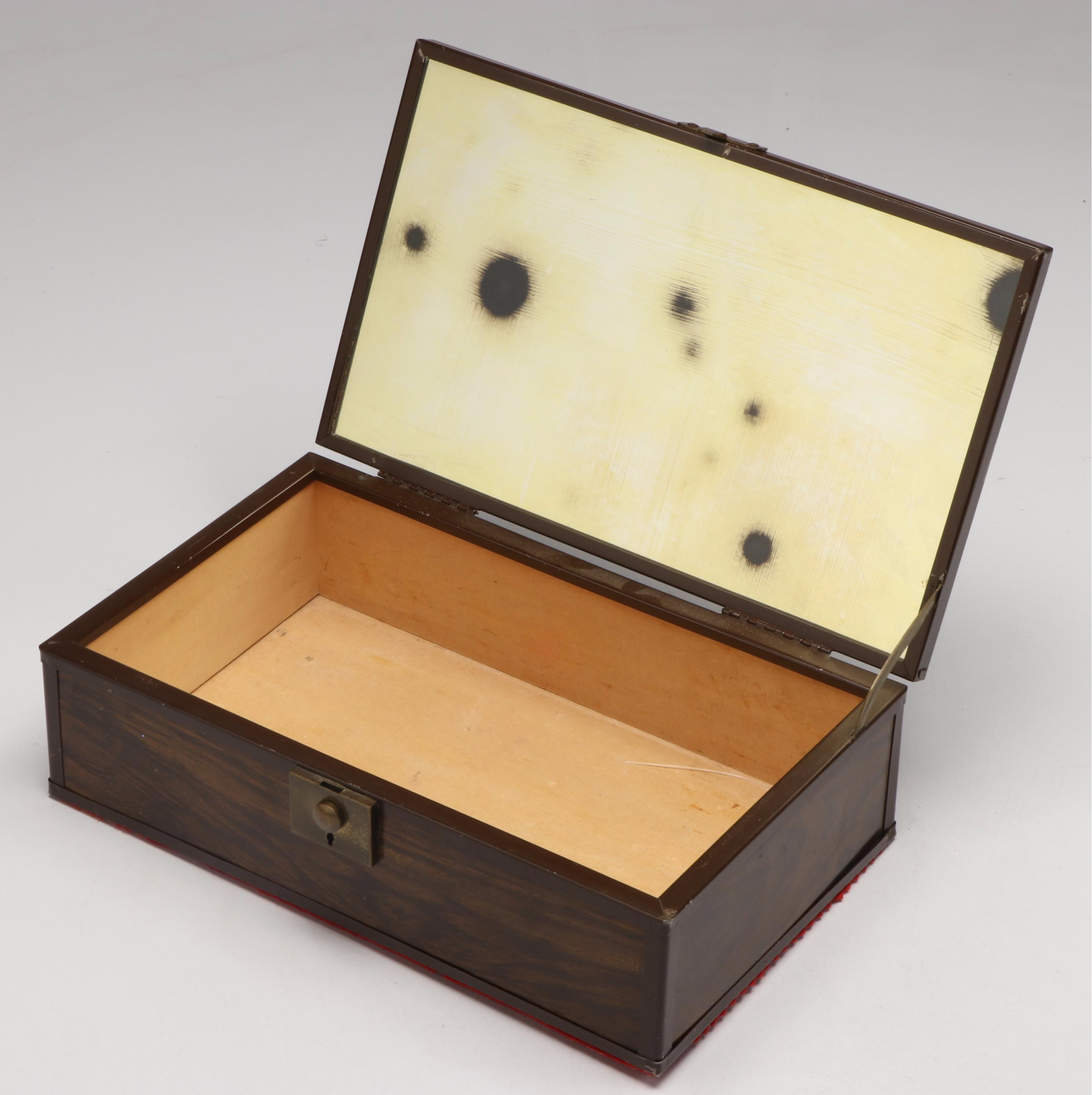 Vintage Dutch Style Wood and Tin Decorative Boxes