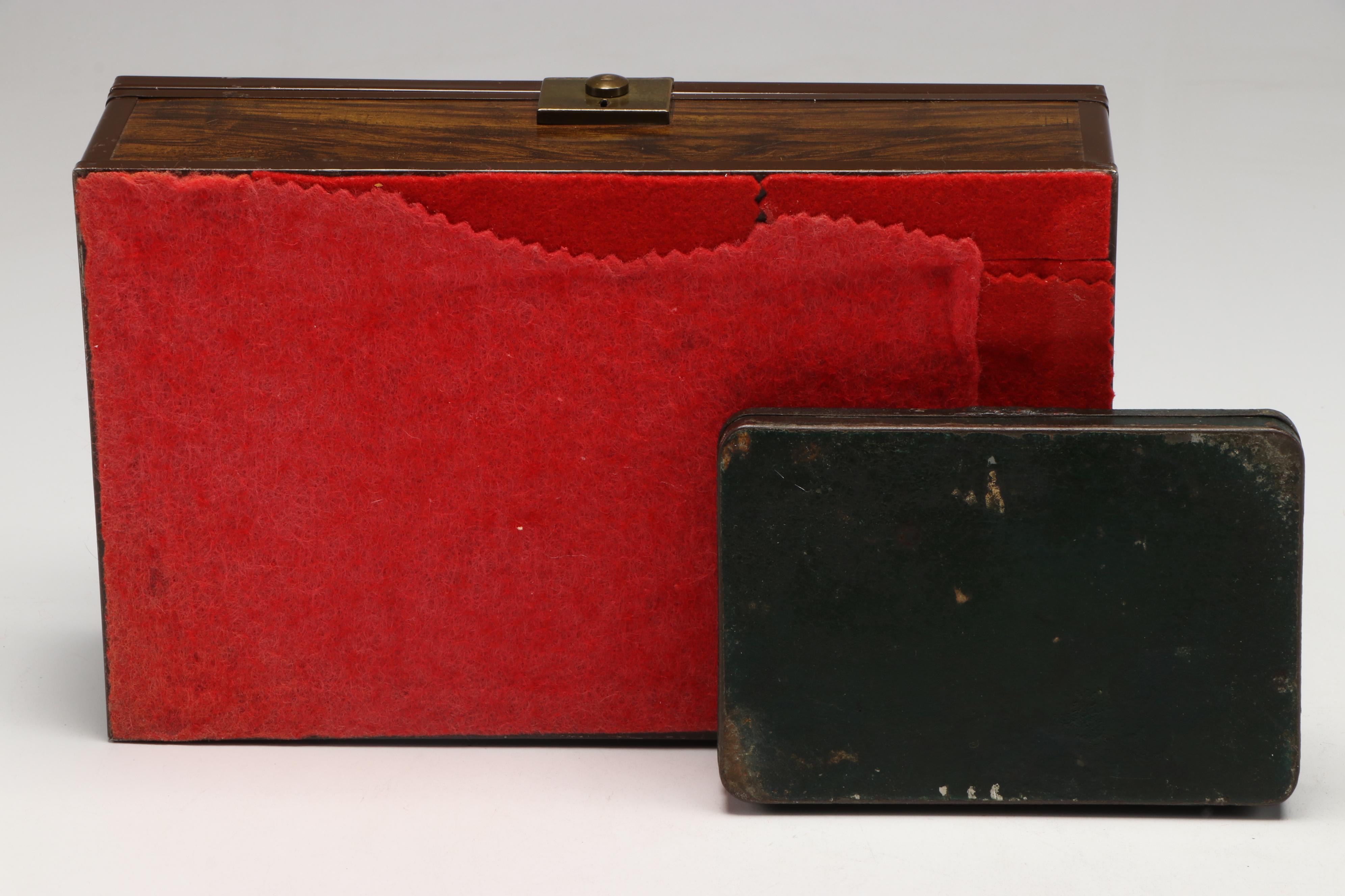 Vintage Dutch Style Wood and Tin Decorative Boxes