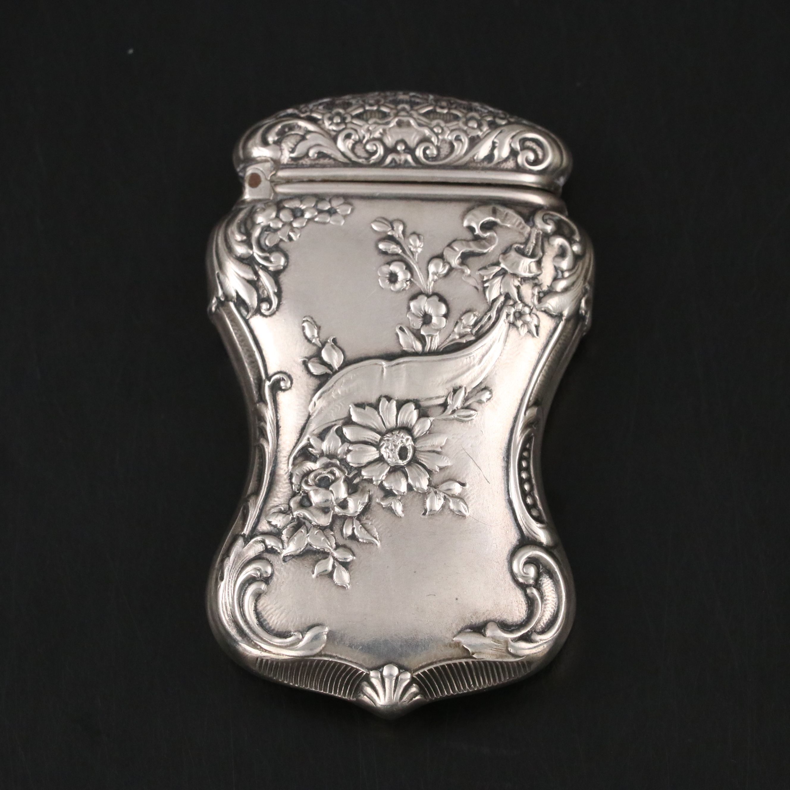 R. Wallace Sterling Silver Tavern Scene Vesta, Late 19th/Early 20th Century