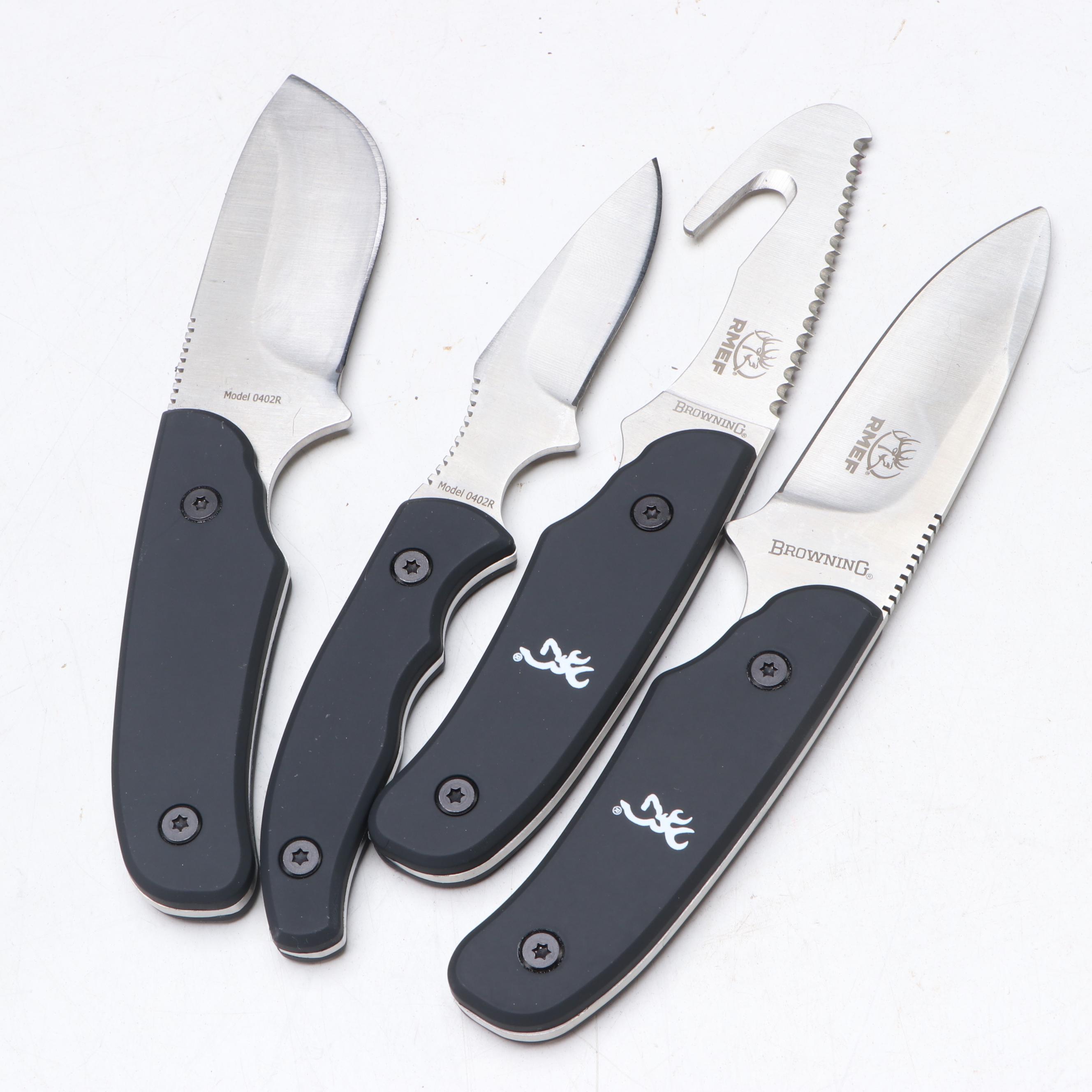 Browning for Rocky Mountain Elk Foundation Knife Sets with Nylon Sleeves