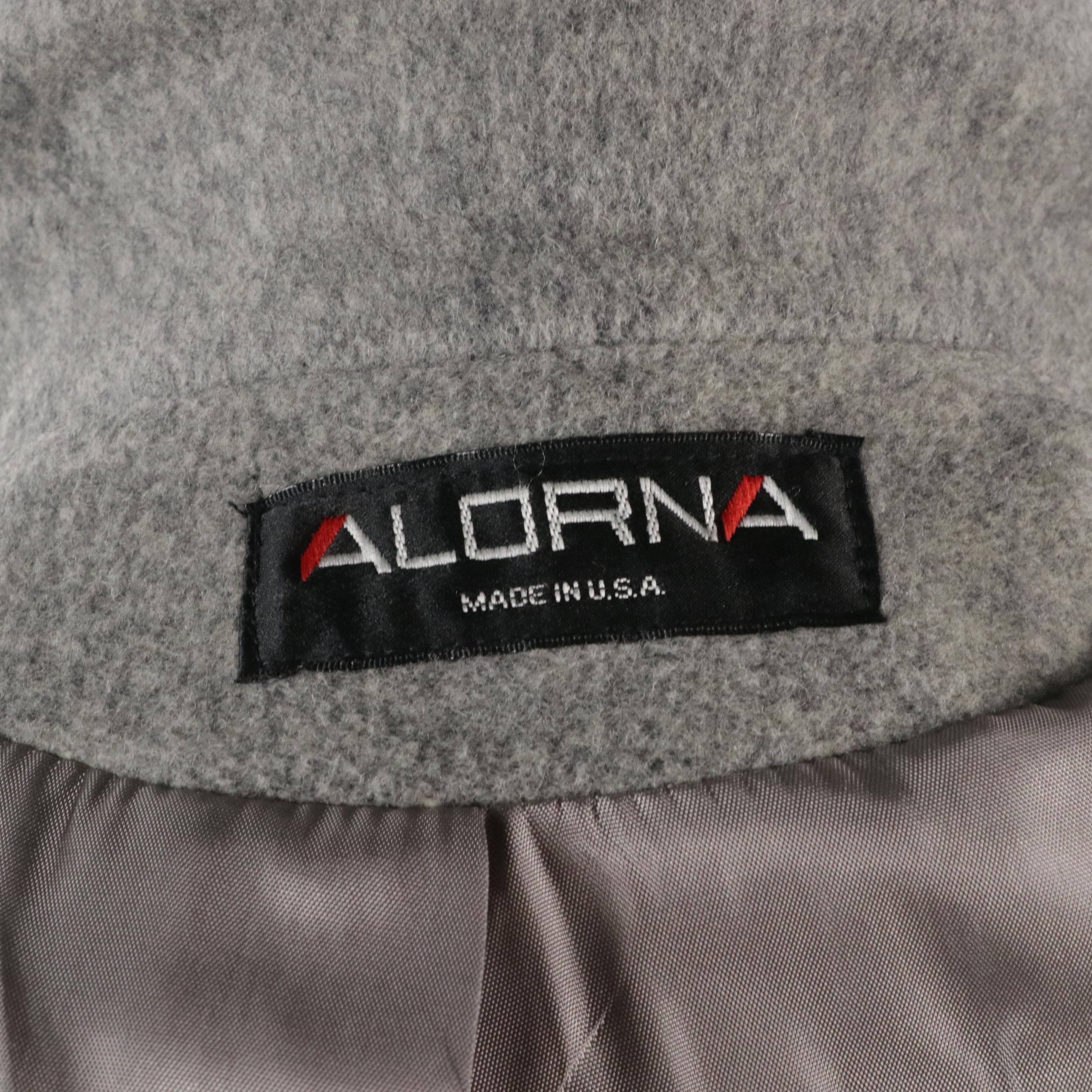 Alorna Vintage Grey Wool Blend Midi Coat, Collezione Cherry Red Wool Wrap Coat