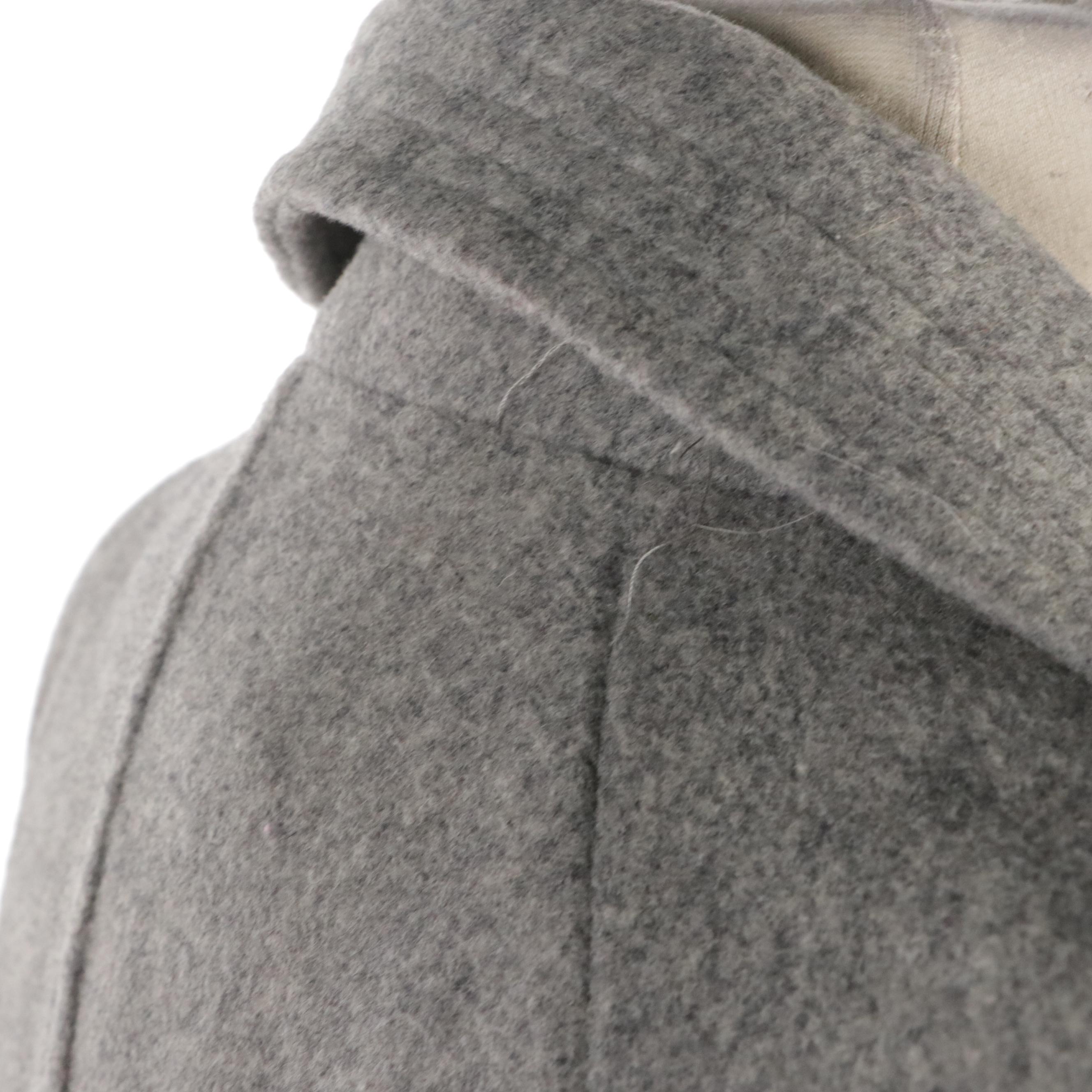 Alorna Vintage Grey Wool Blend Midi Coat, Collezione Cherry Red Wool Wrap Coat