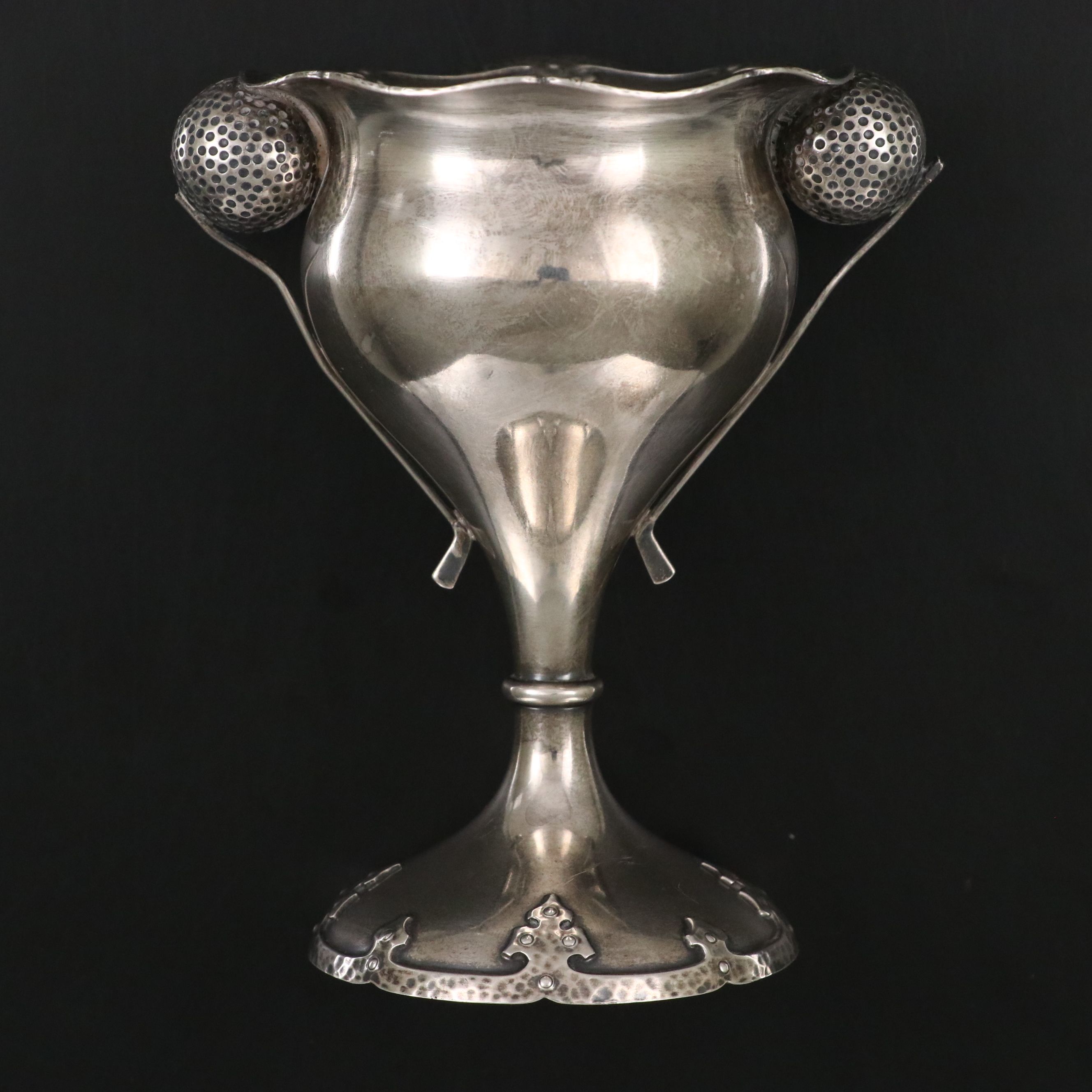 Shreve & Co. Arts and Crafts Sterling Silver Commemorative Golf Trophy Cup, 1924
