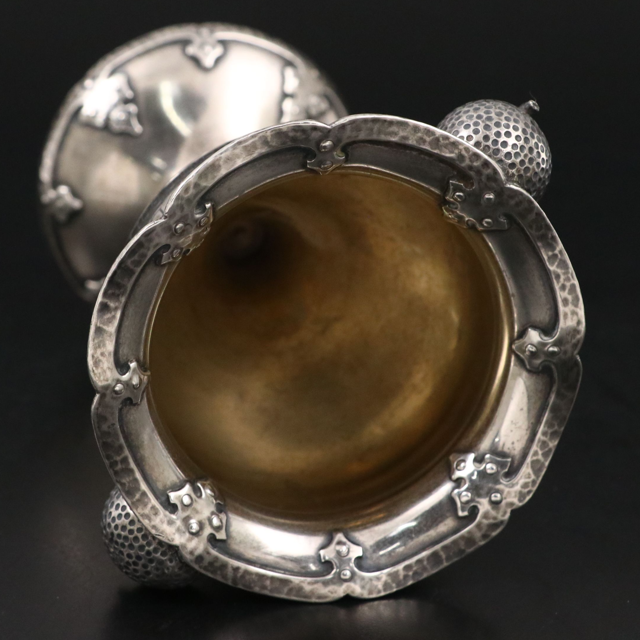 Shreve & Co. Arts and Crafts Sterling Silver Commemorative Golf Trophy Cup, 1924