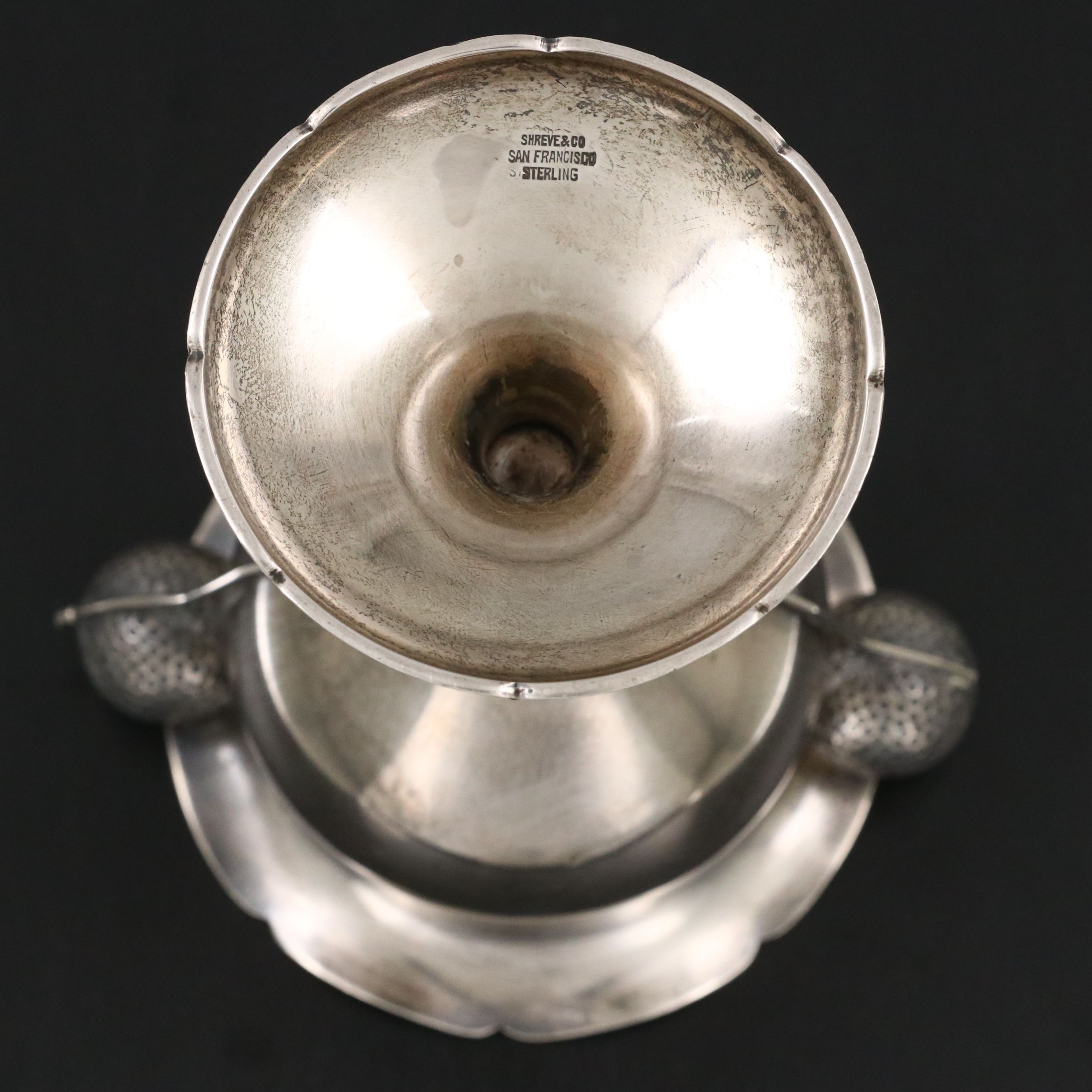 Shreve & Co. Arts and Crafts Sterling Silver Commemorative Golf Trophy Cup, 1924