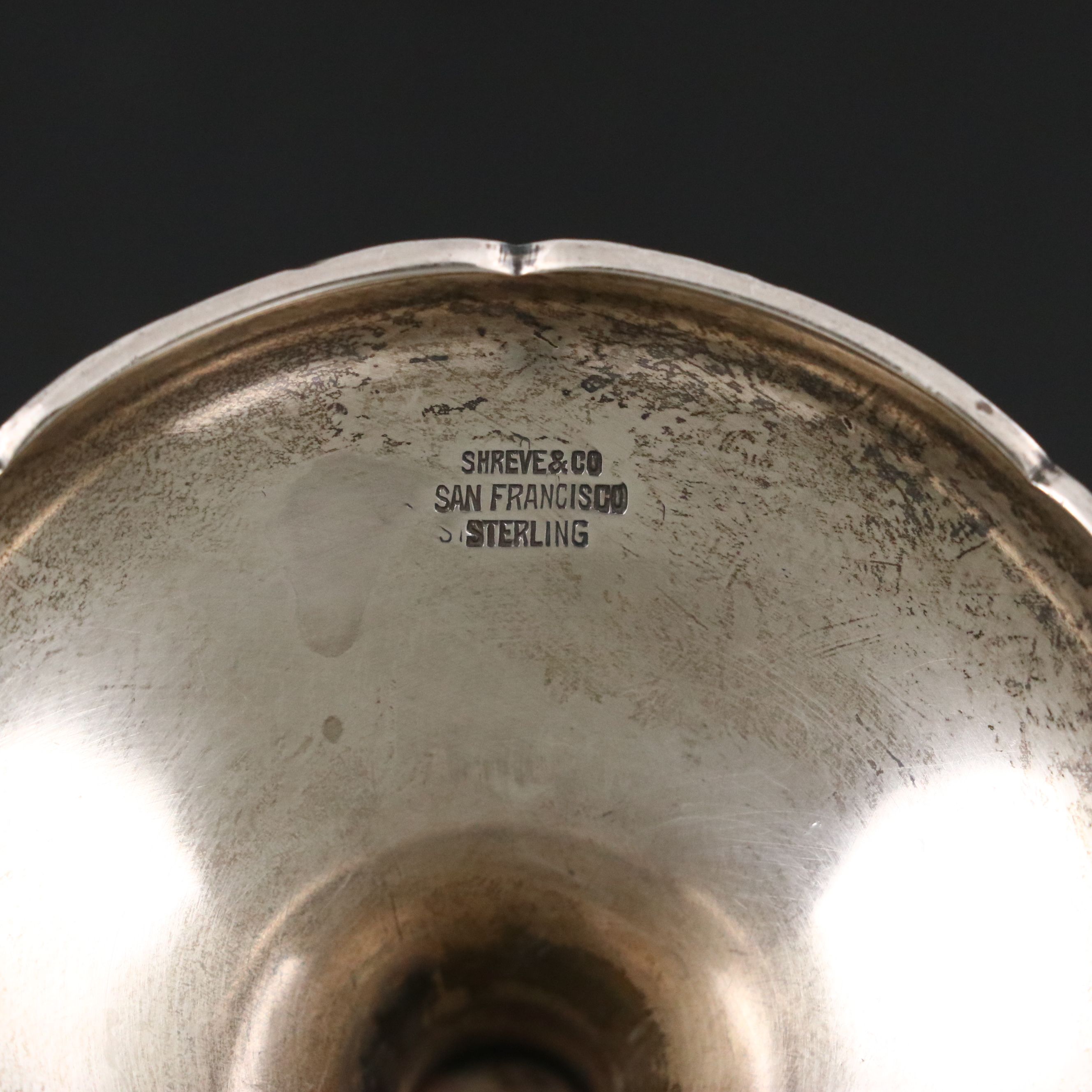 Shreve & Co. Arts and Crafts Sterling Silver Commemorative Golf Trophy Cup, 1924