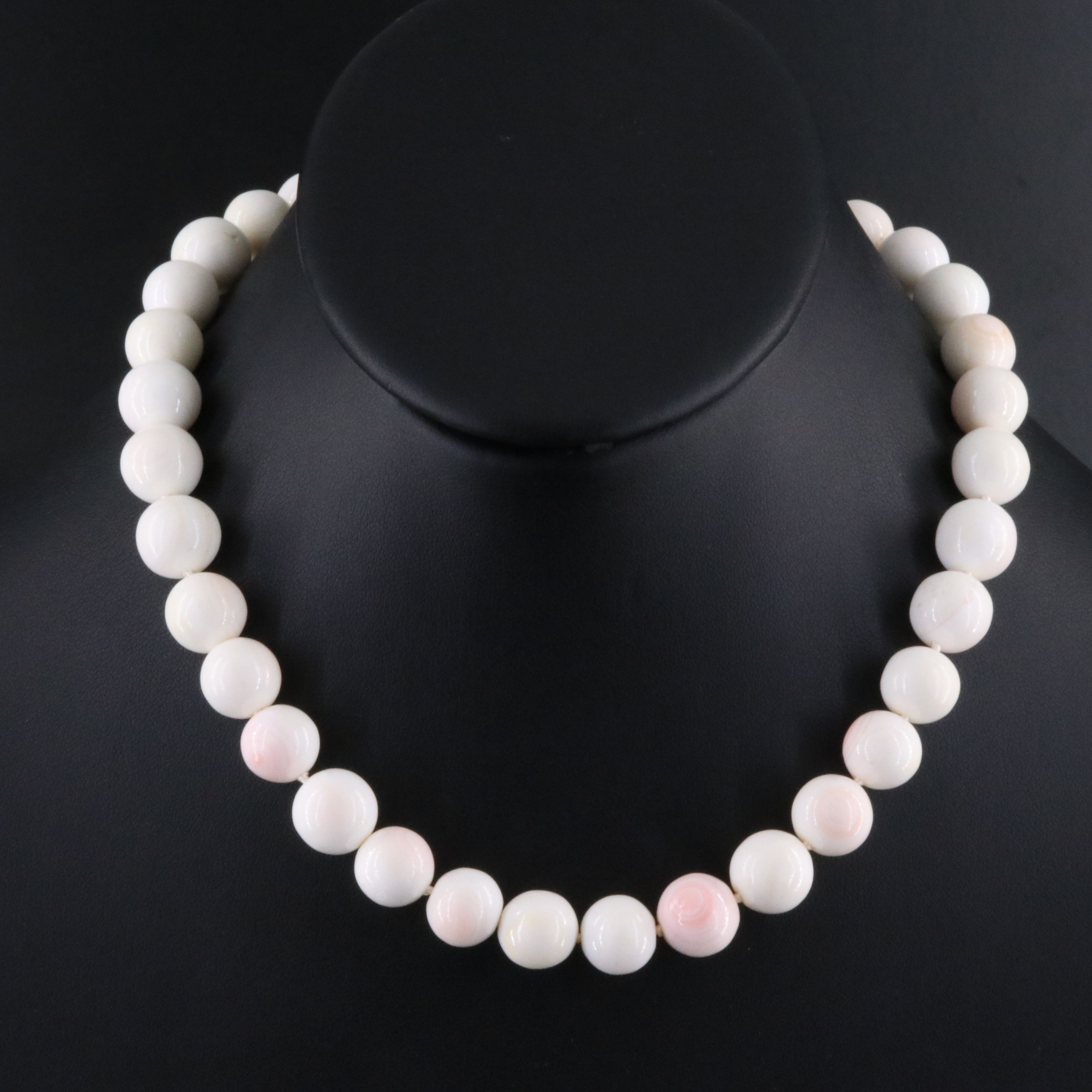 Shell Bead Necklace with 14K Clasp