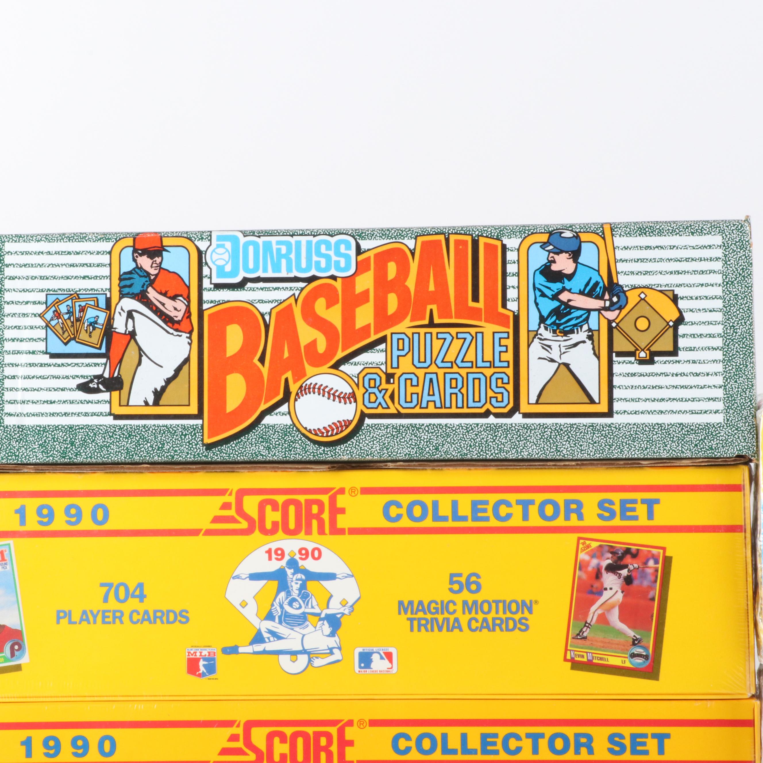 Seven Boxes of Baseball Card Full Sets, 1988 to 1991