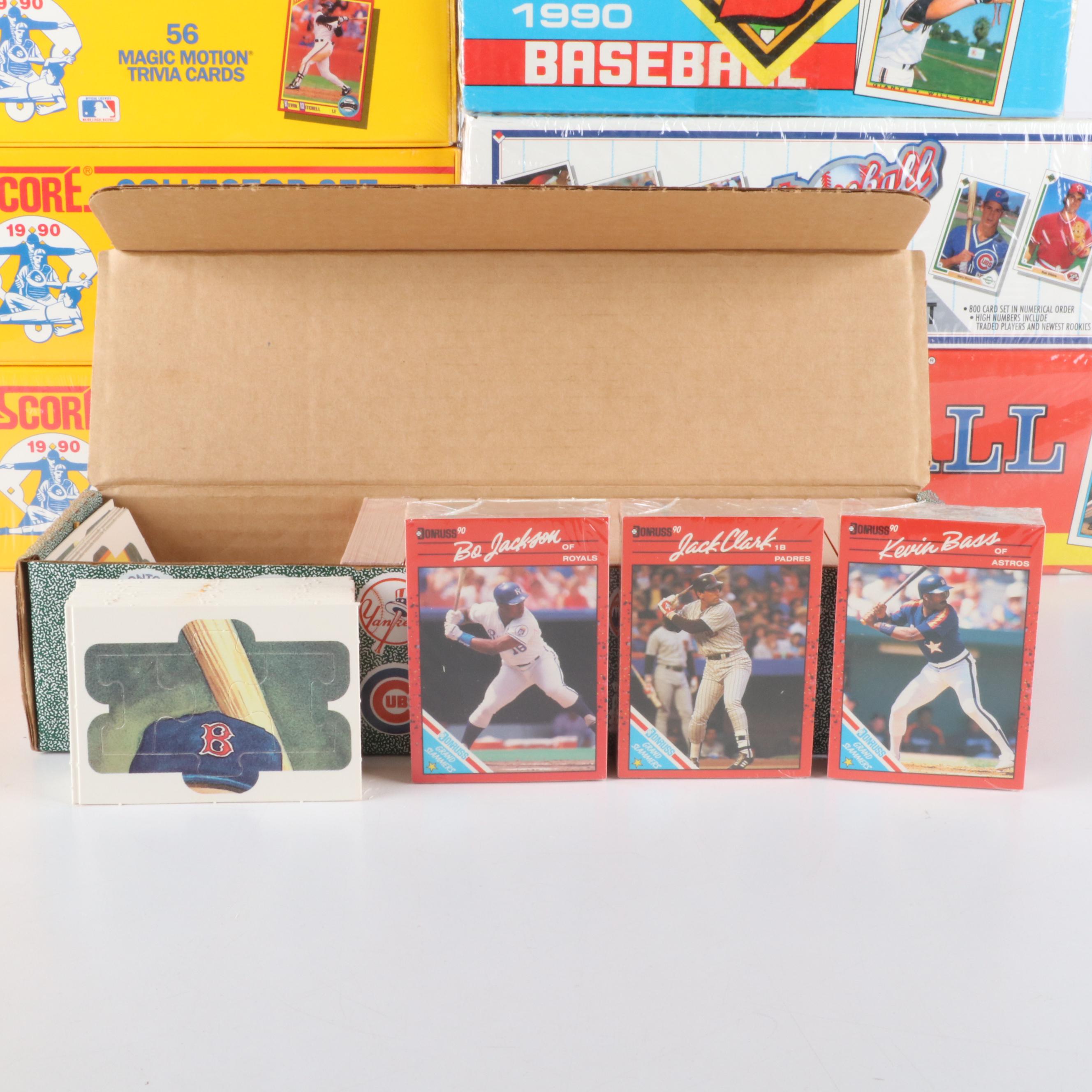 Seven Boxes of Baseball Card Full Sets, 1988 to 1991
