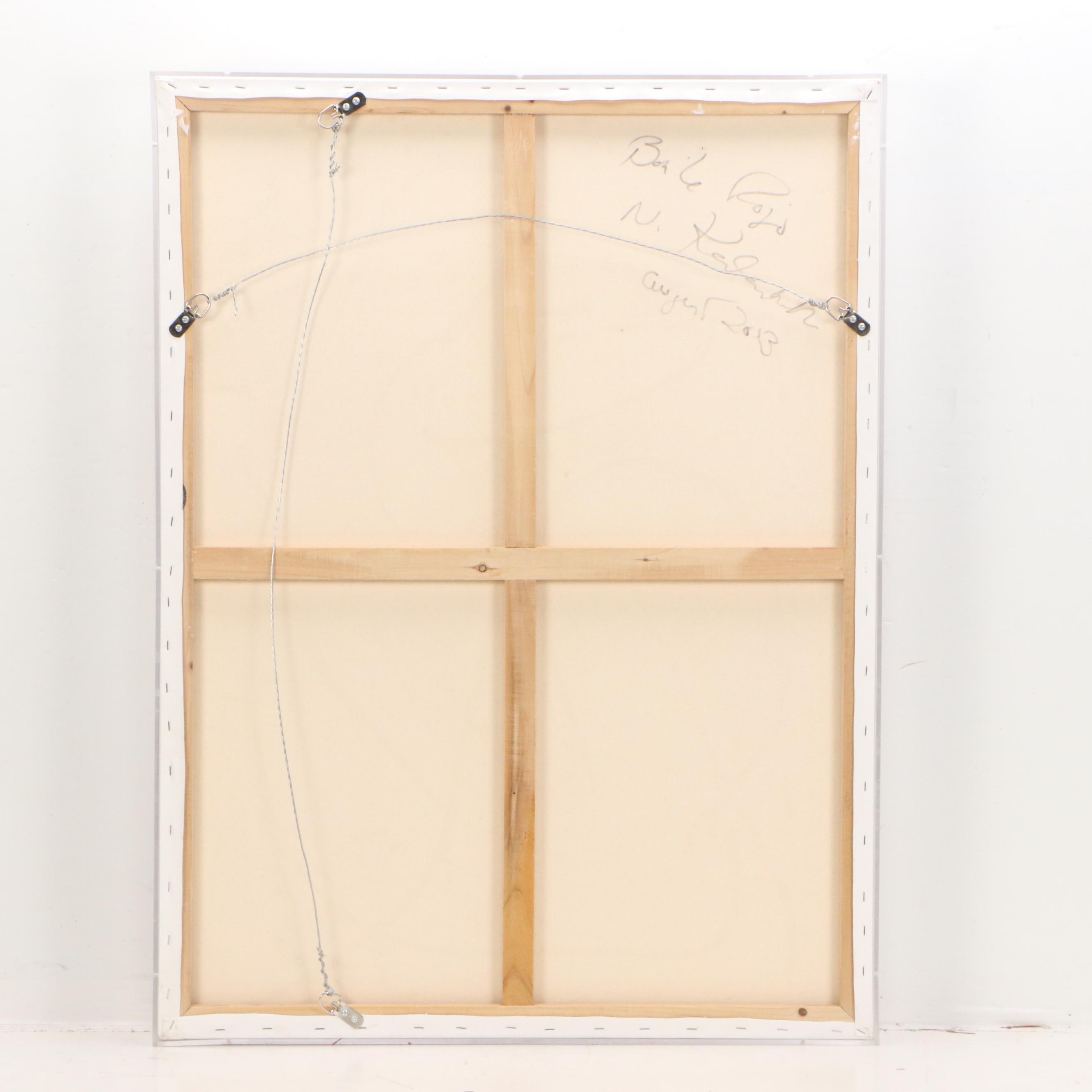 Nadine Kalachnikoff Butterfly Motif Mixed Media Composition, 2013