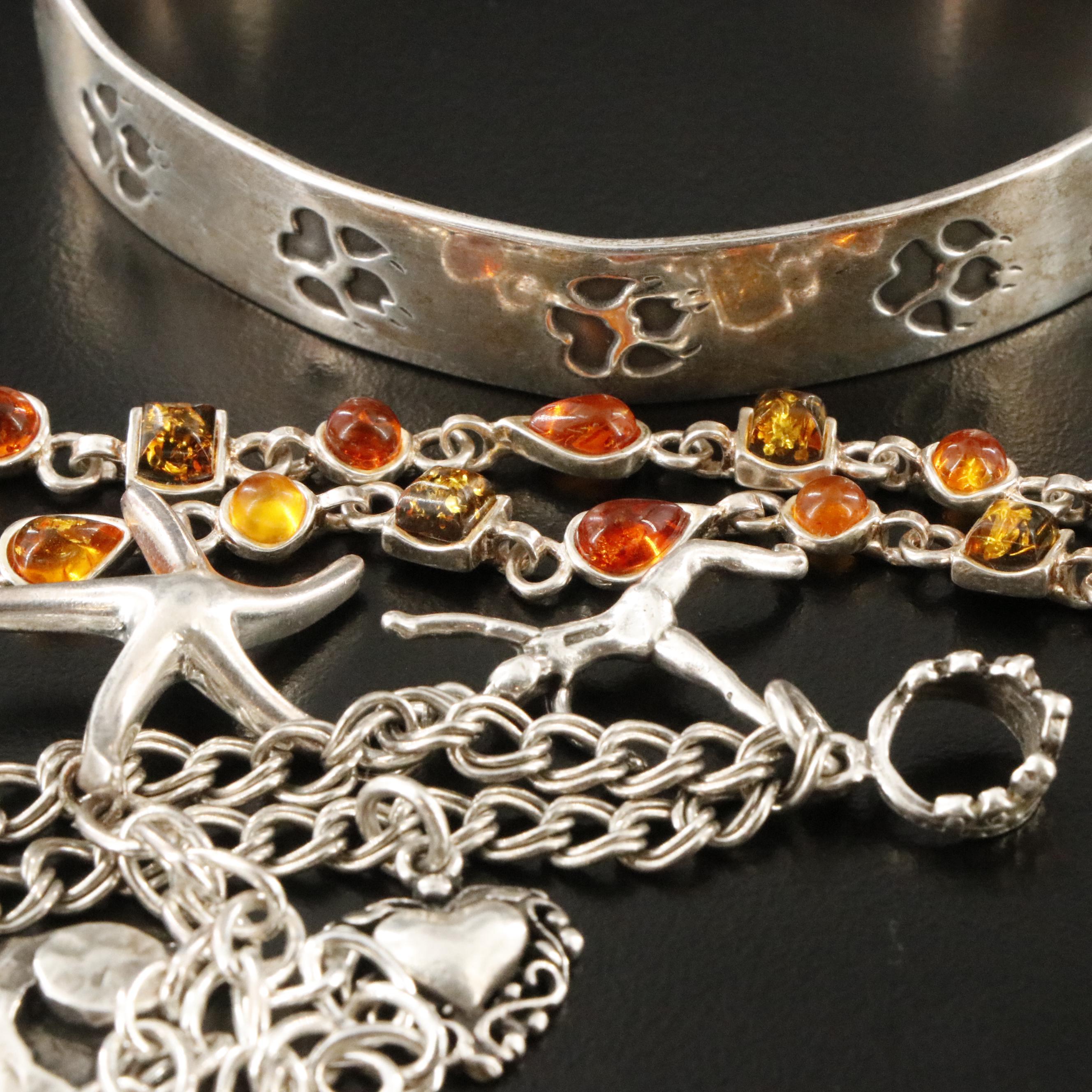 Sterling and Amber Featured in Bracelet Collection