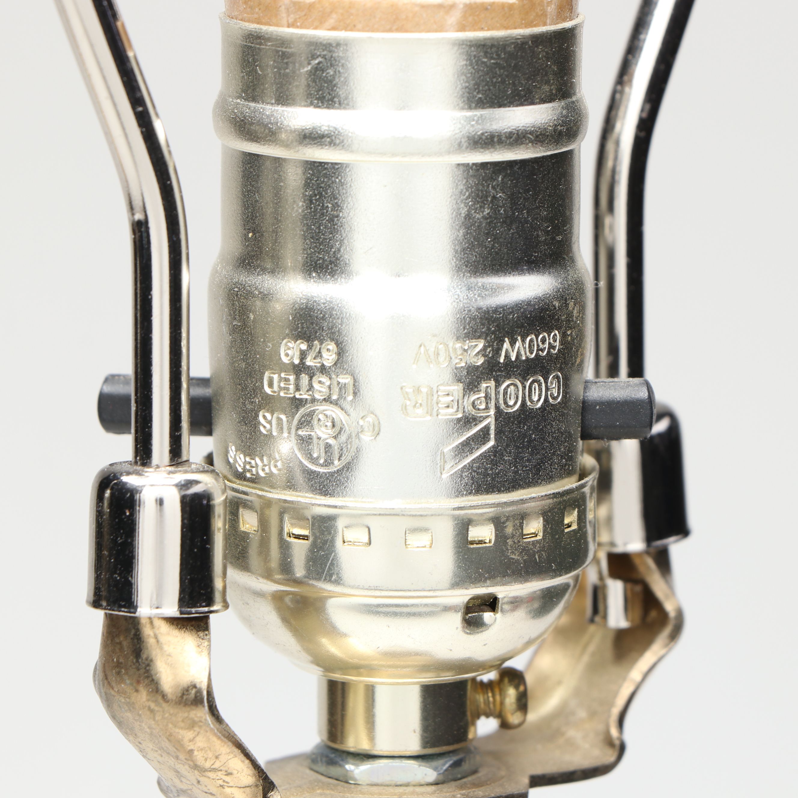 Neoclassical Style Ceramic Column Table Lamp Pair with Black Paper Shades