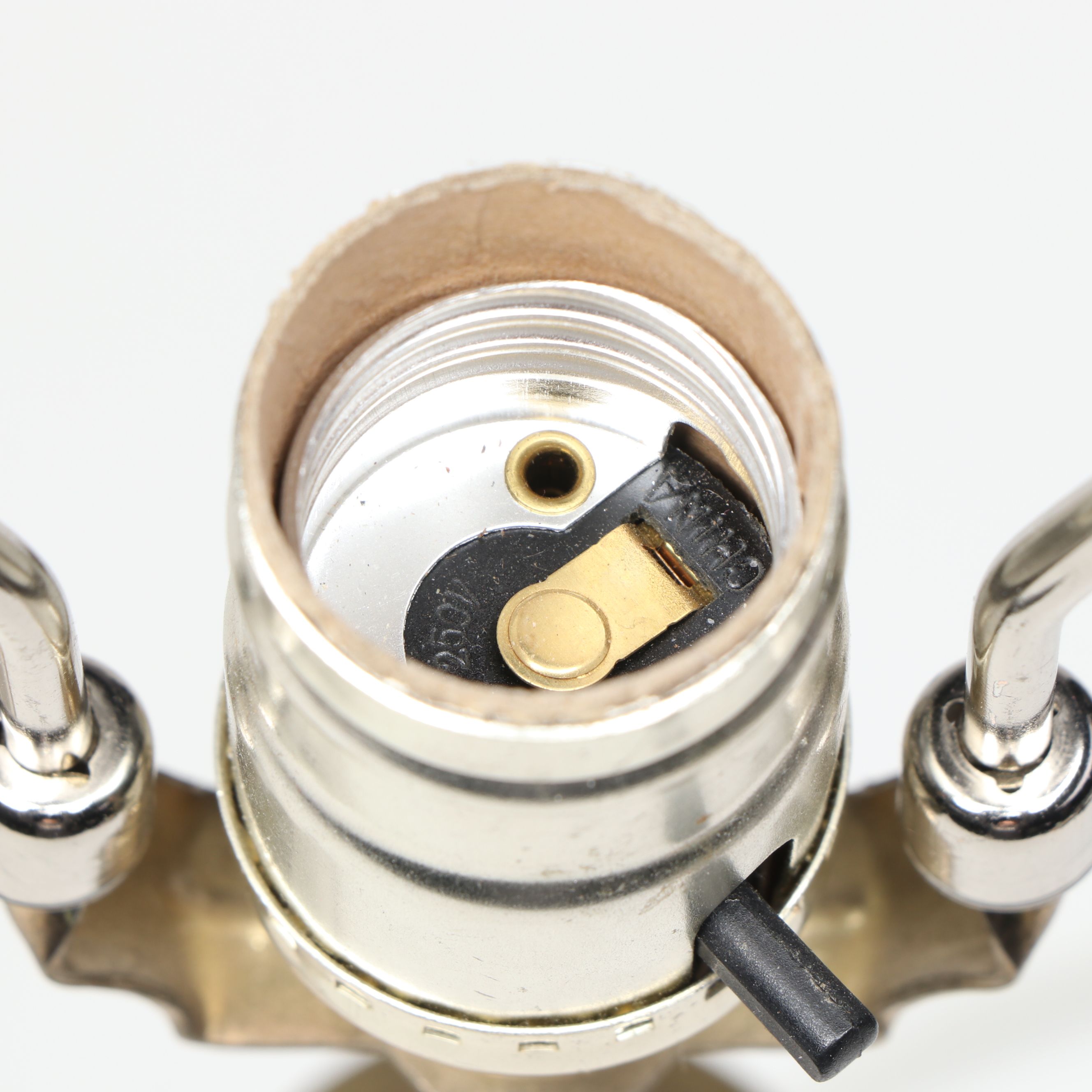 Neoclassical Style Ceramic Column Table Lamp Pair with Black Paper Shades