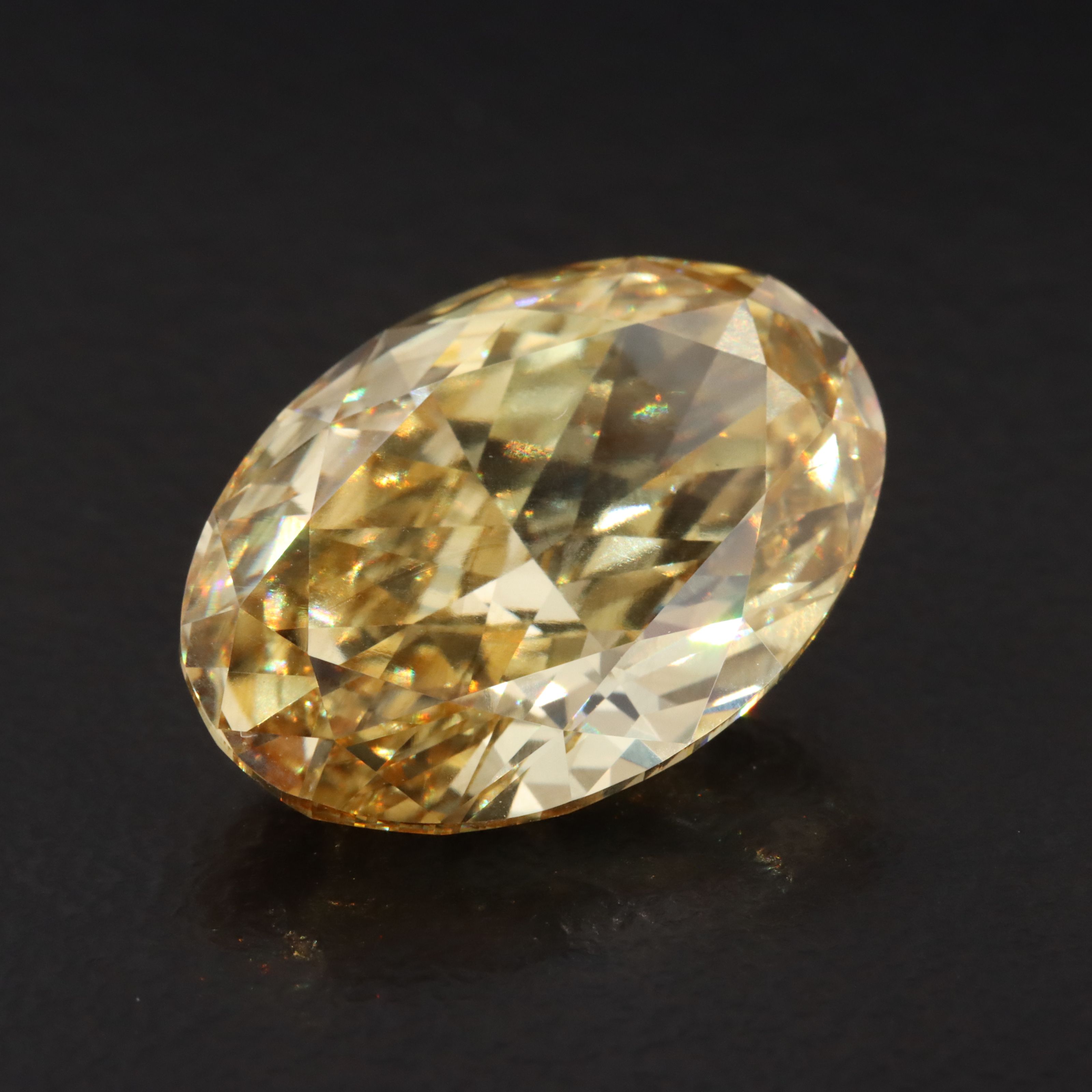 Loose 10.15 CT Fancy Intense Yellow Lab Grown Diamond with IGI Report