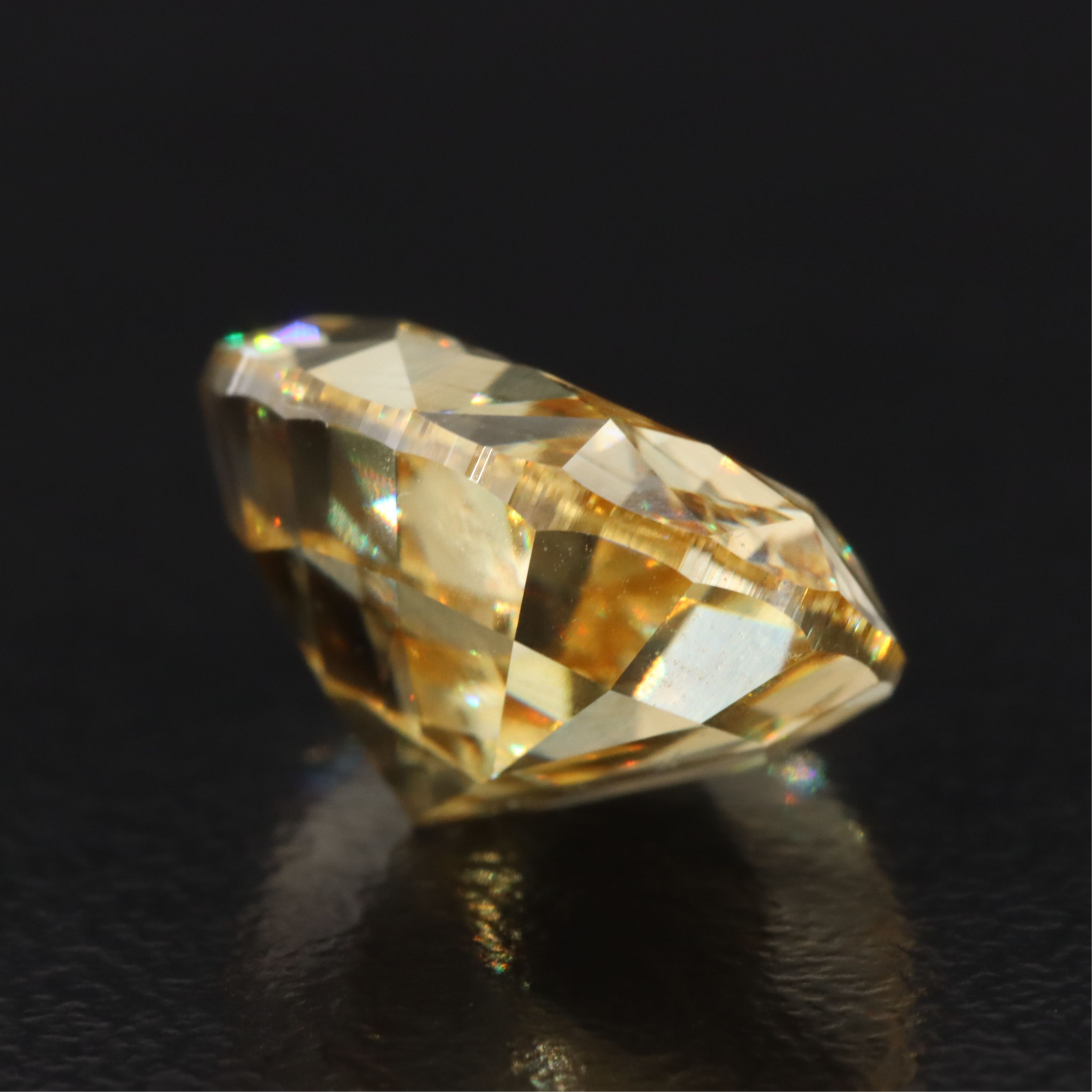 Loose 10.15 CT Fancy Intense Yellow Lab Grown Diamond with IGI Report