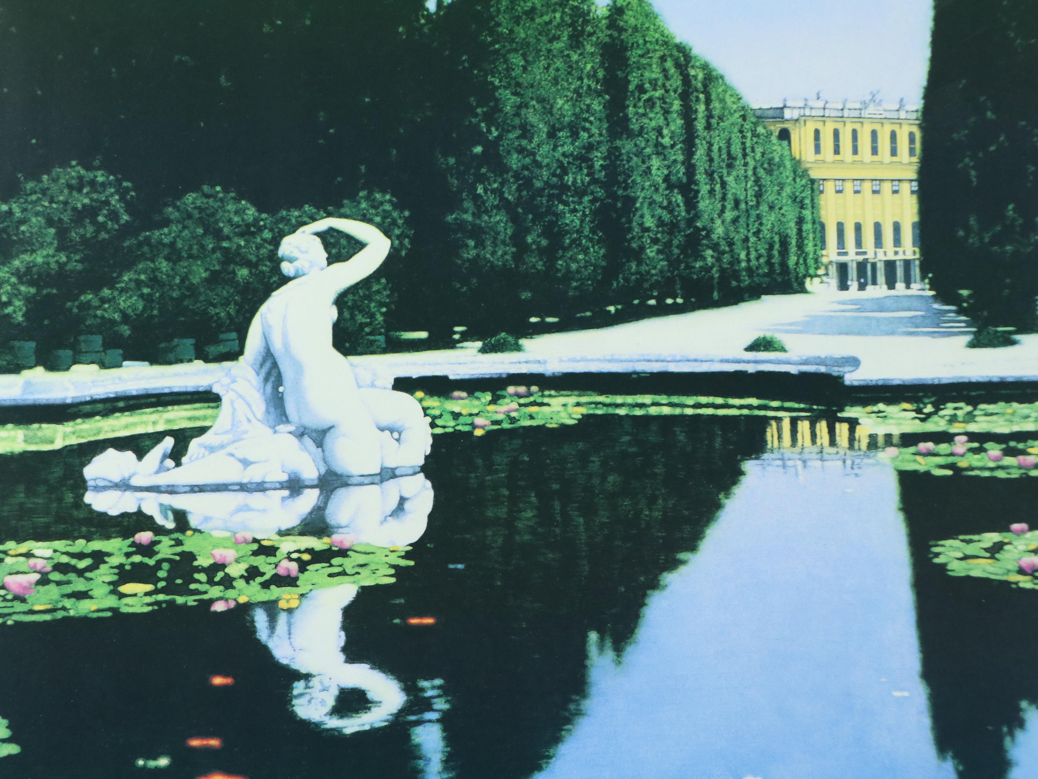 F. Steiner Offset Lithograph of Schönbrunn Palace and Other Prints