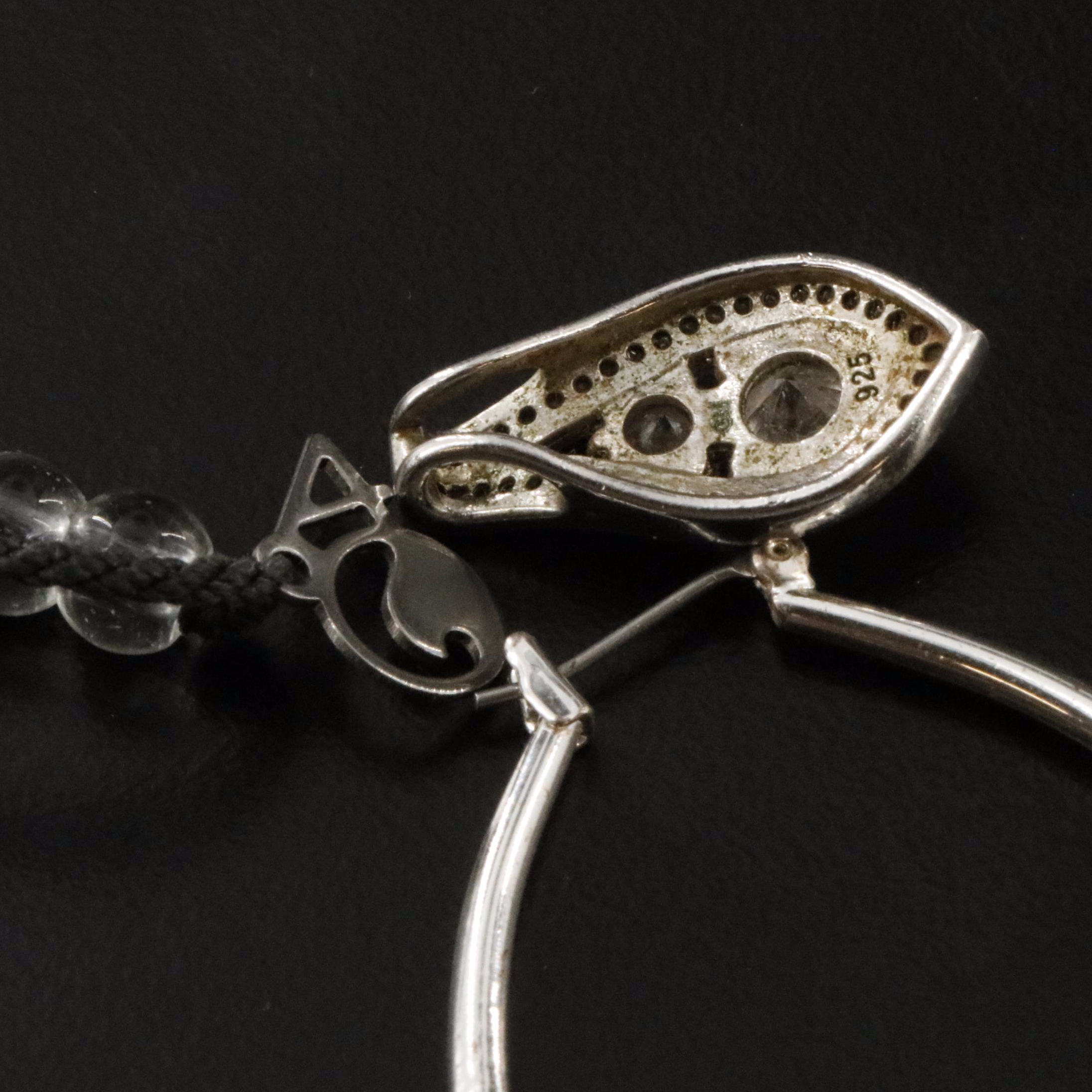 Assorted Jewelry Including Sterling, with CZ, Lava Stone and Crystal